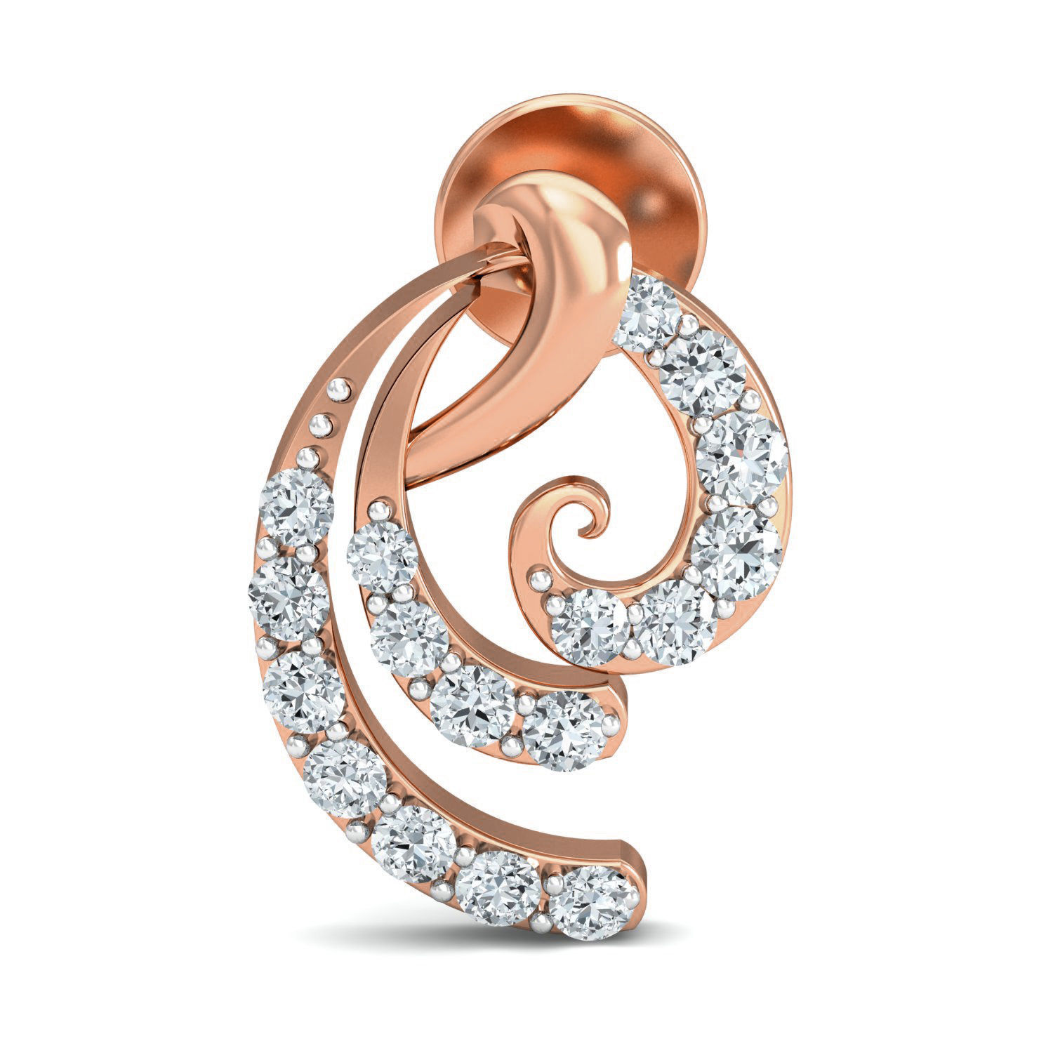 Women Studs Earrings 3dm stl 3mf obj glb gltf render details 3D print model_5