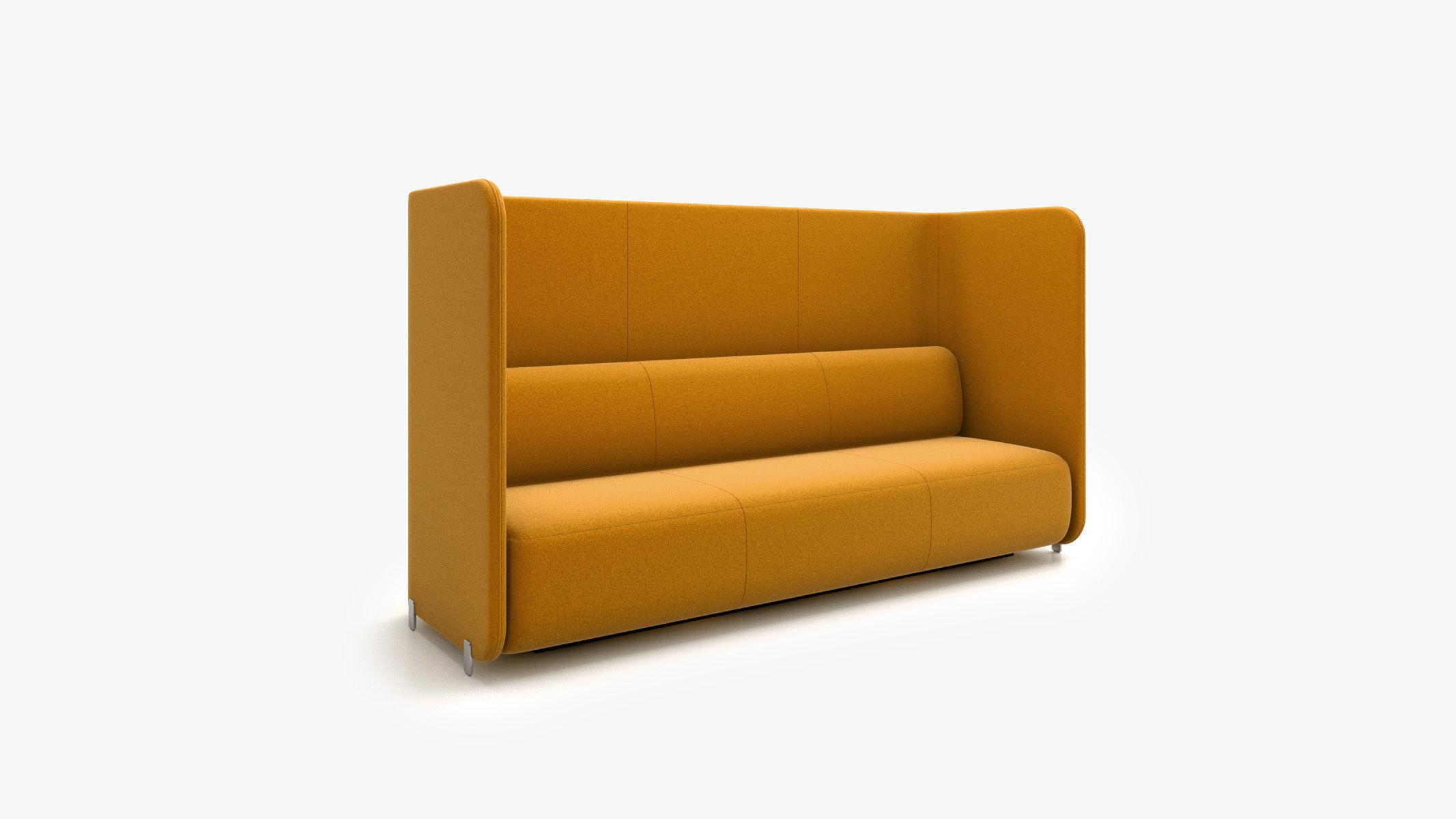 Bernhardt Design - CODE Three Seat Sofa with Standard Wall 3D model_2