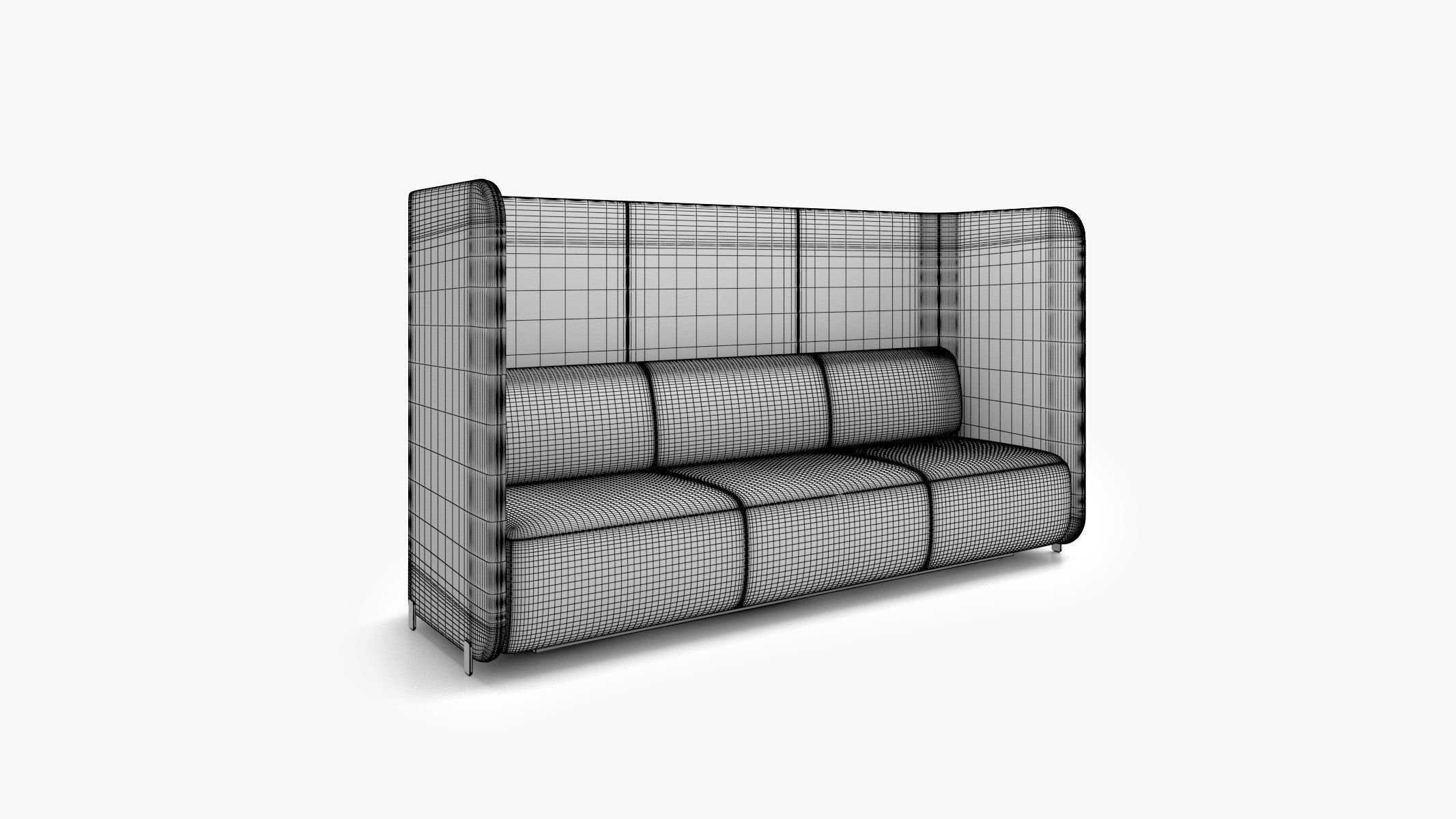 Bernhardt Design - CODE Three Seat Sofa with Standard Wall 3D model_6