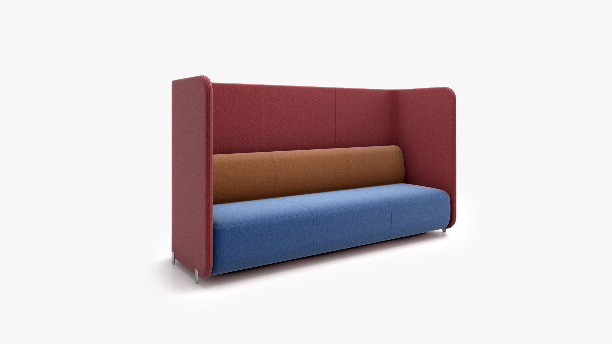 Bernhardt Design - CODE Three Seat Sofa with Standard Wall 3D model_4