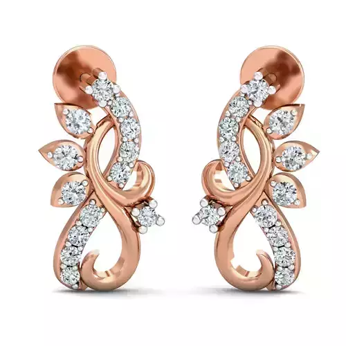 Women Studs Earrings 3dm stl 3mf obj glb gltf render details