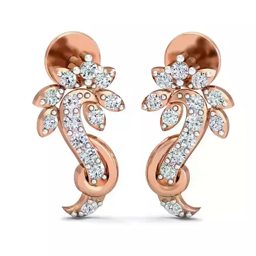 Women Studs Earrings 3dm stl 3mf obj glb gltf render details