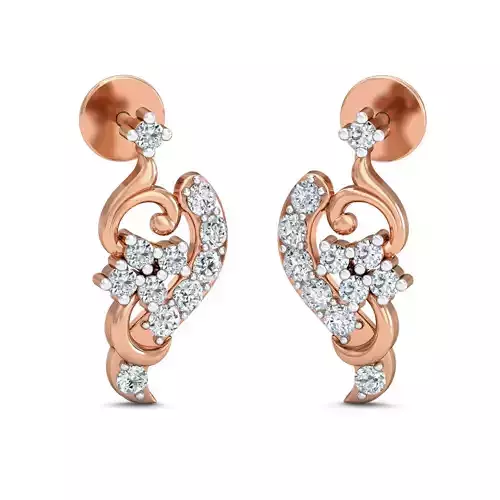 Women Studs Earrings 3dm stl 3mf obj glb gltf render details