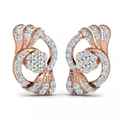 Women Studs Earrings 3dm stl 3mf obj glb gltf render details