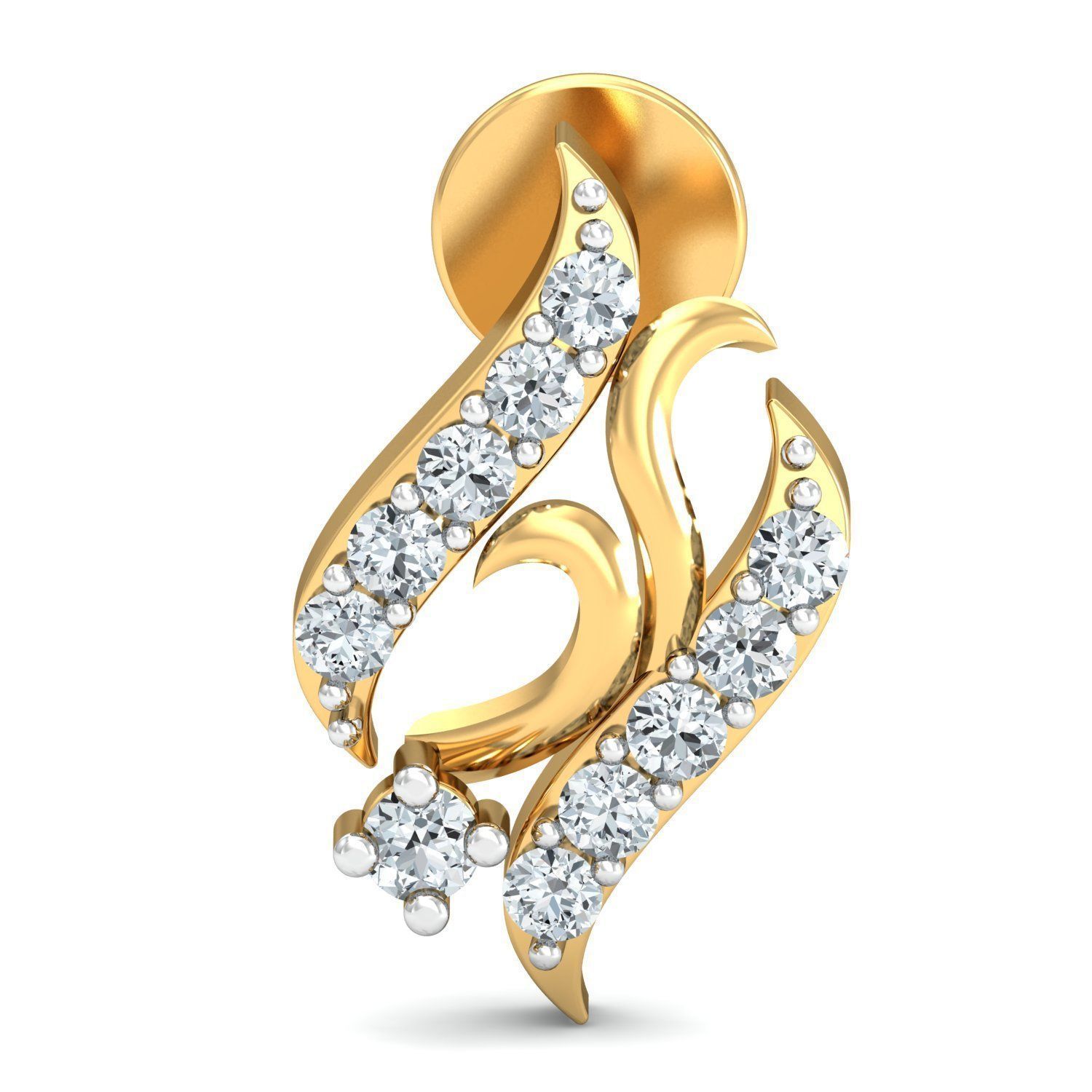 Women Studs Earrings 3dm stl 3mf obj glb gltf render details 3D print model_3