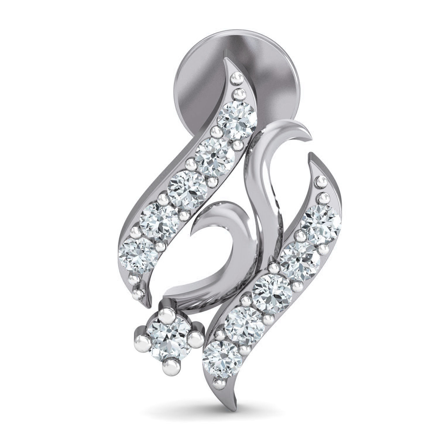 Women Studs Earrings 3dm stl 3mf obj glb gltf render details 3D print model_4