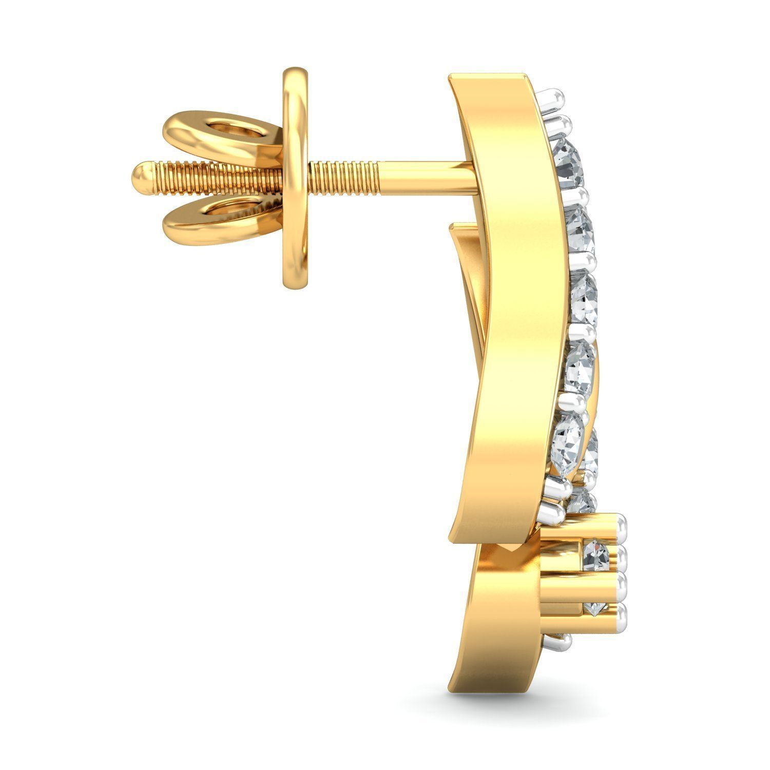 Women Studs Earrings 3dm stl 3mf obj glb gltf render details 3D print model_6