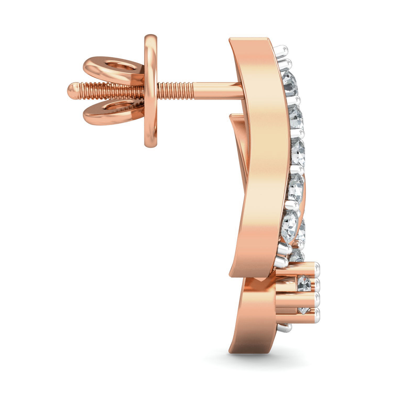 Women Studs Earrings 3dm stl 3mf obj glb gltf render details 3D print model_8