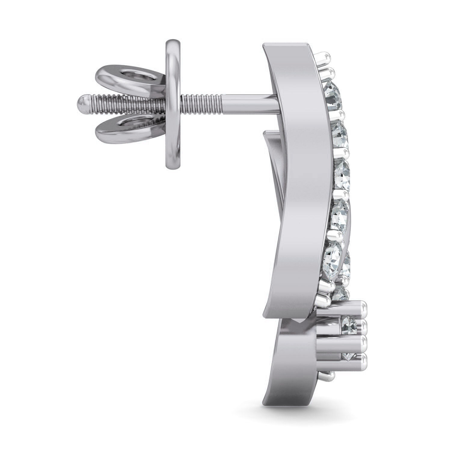 Women Studs Earrings 3dm stl 3mf obj glb gltf render details 3D print model_7