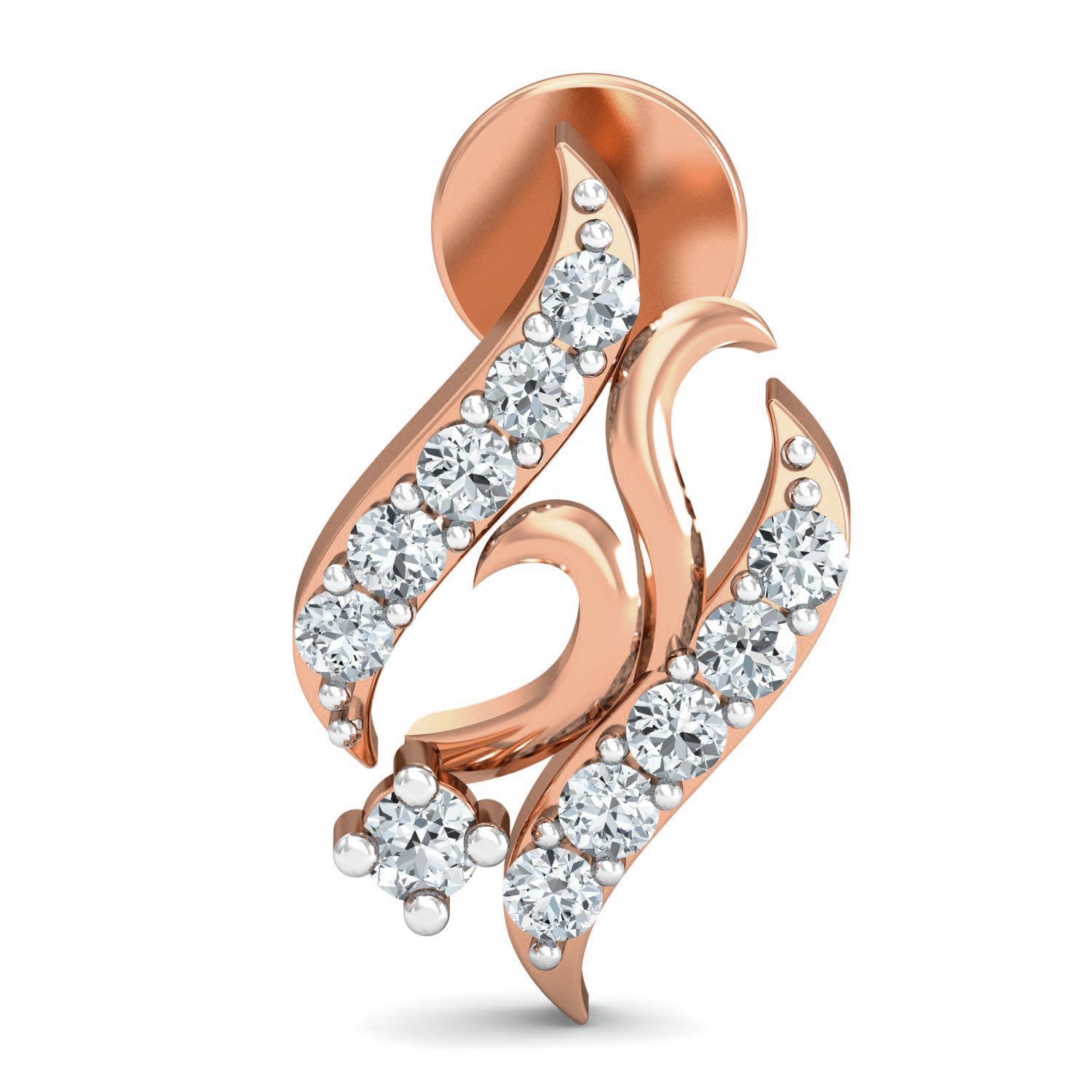 Women Studs Earrings 3dm stl 3mf obj glb gltf render details 3D print model_5