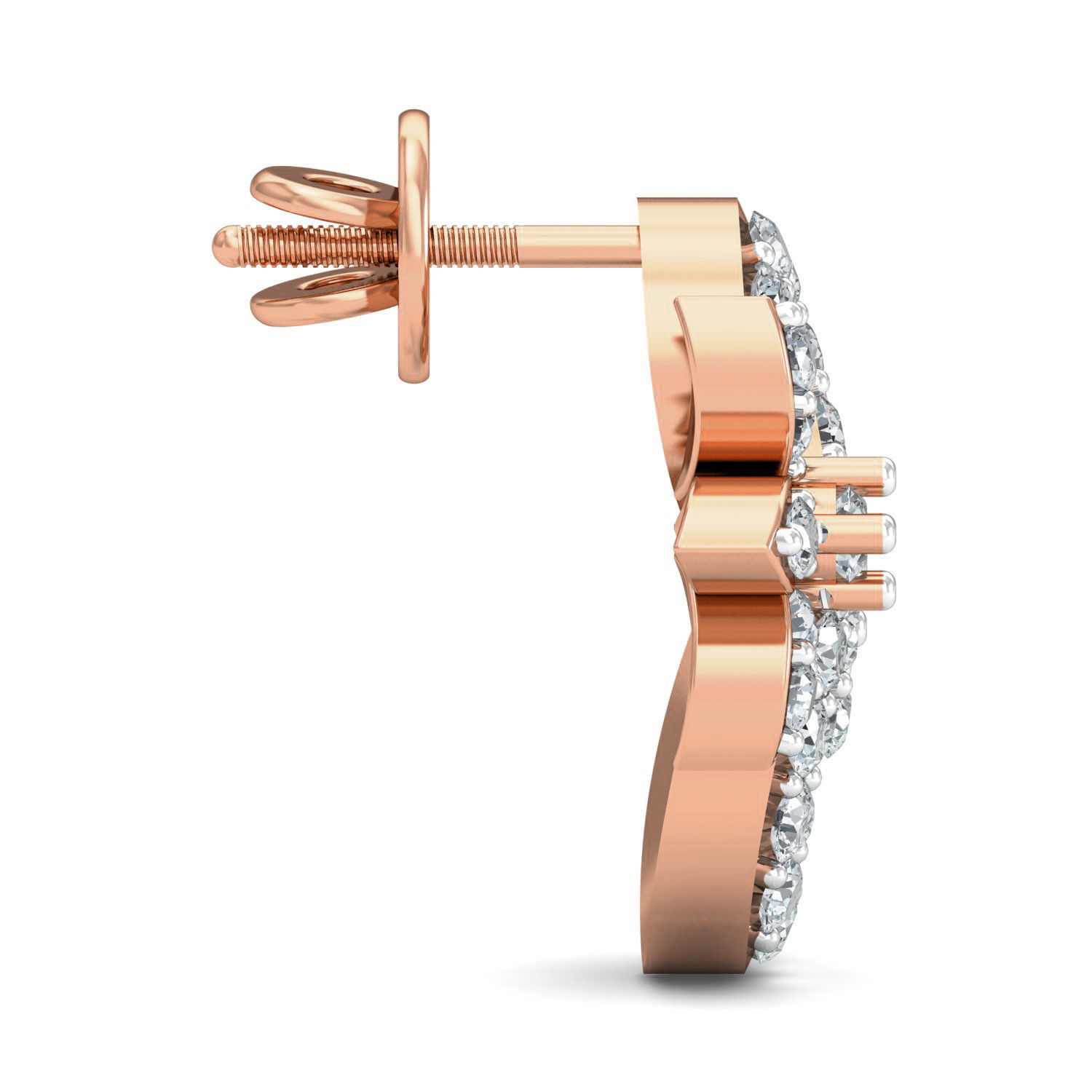 Women Studs Earrings 3dm stl 3mf obj glb gltf render details 3D print model_8