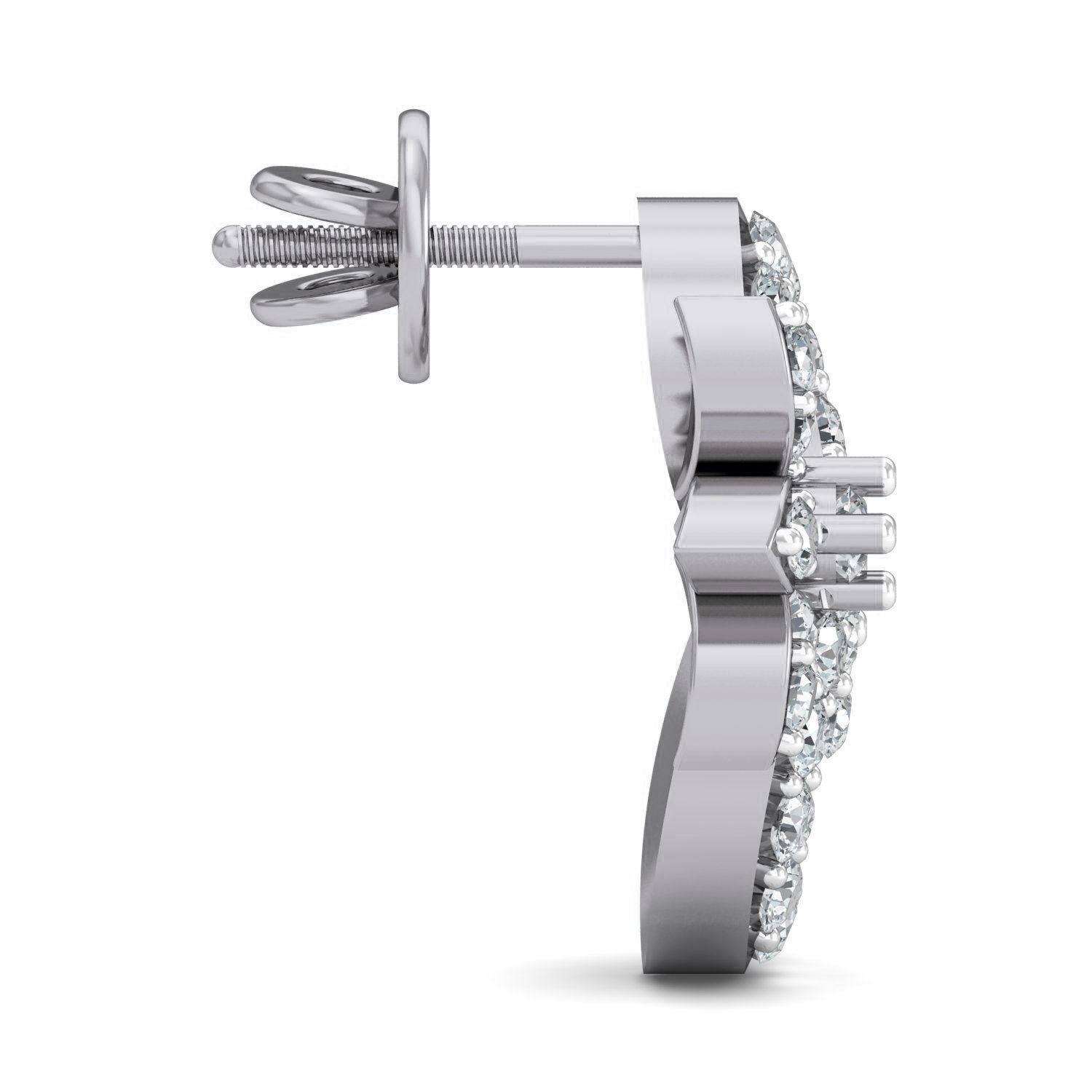 Women Studs Earrings 3dm stl 3mf obj glb gltf render details 3D print model_7