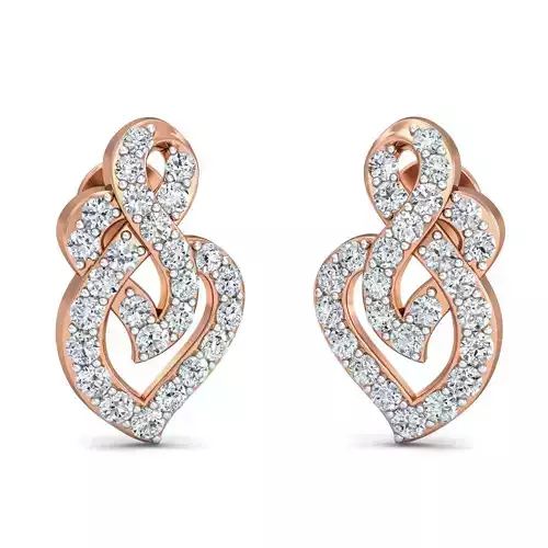 Women Studs Earrings 3dm stl 3mf obj glb gltf render details