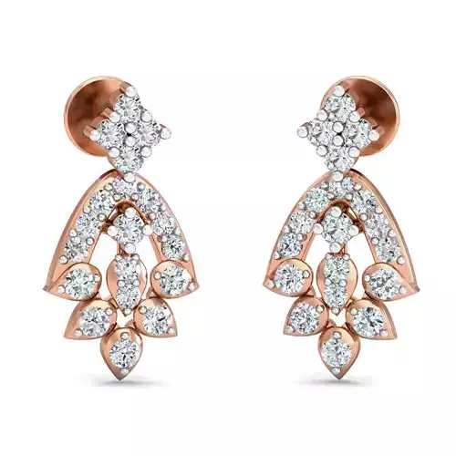 Women Studs Earrings 3dm stl 3mf obj glb gltf render details