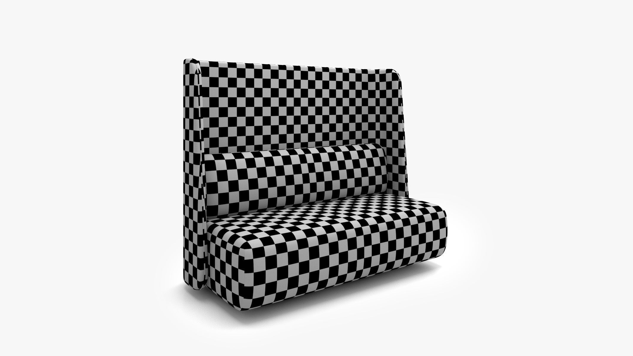 Bernhardt Design - CODE Two Seat Sofa with Angled Wall 3D model_5