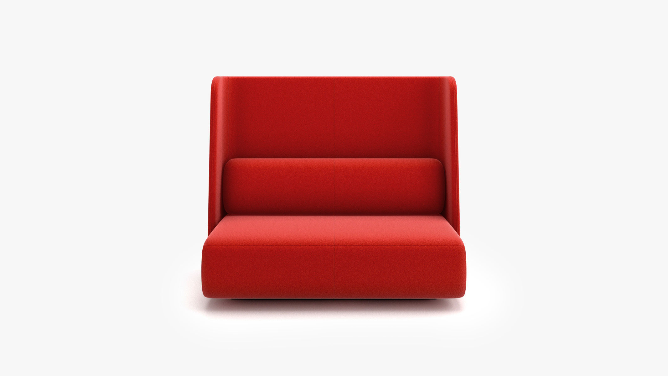 Bernhardt Design - CODE Two Seat Sofa with Angled Wall 3D model_1