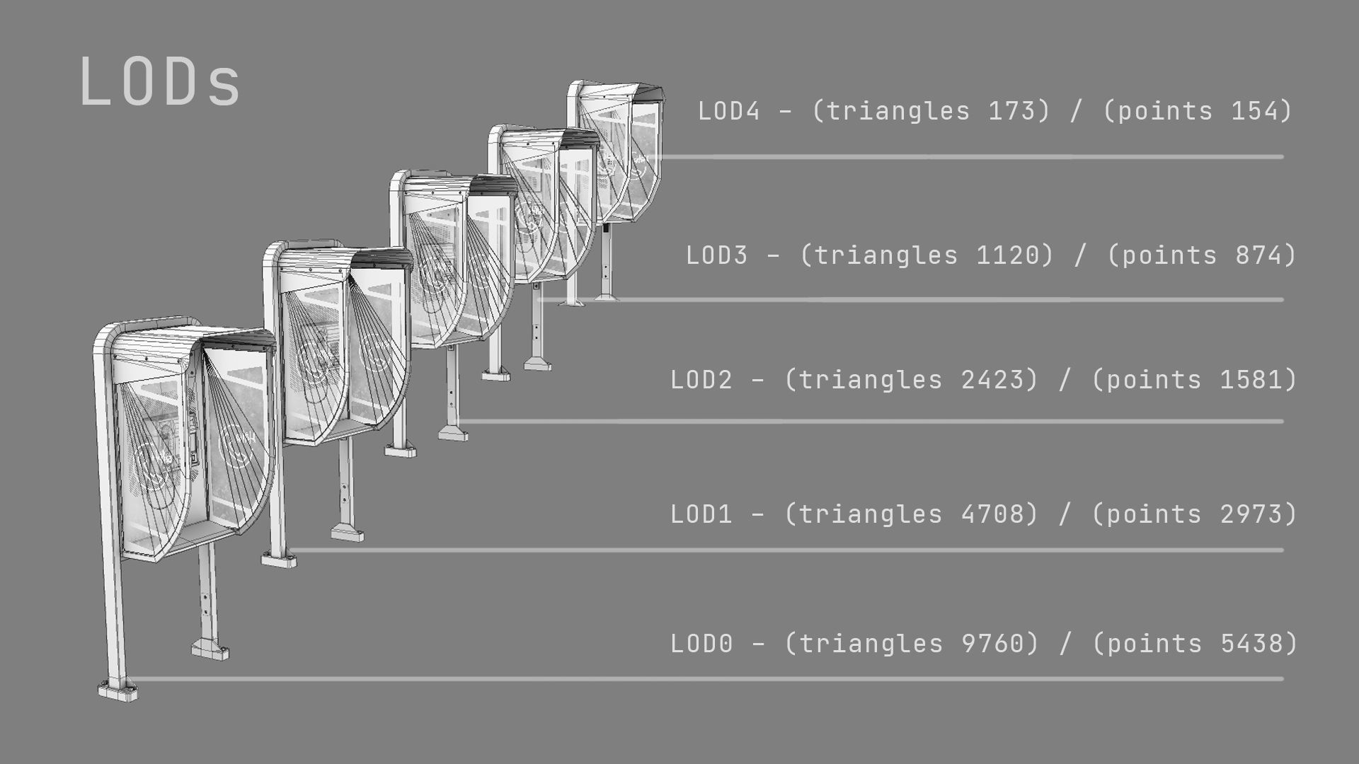 NoviSad PhoneBooth mono Low-poly 3D model_23