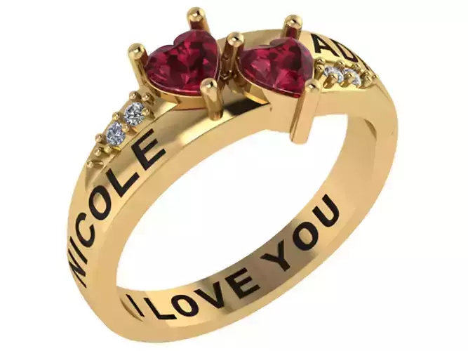 Personalized Mothers Ring Set Sizes 5 to 12