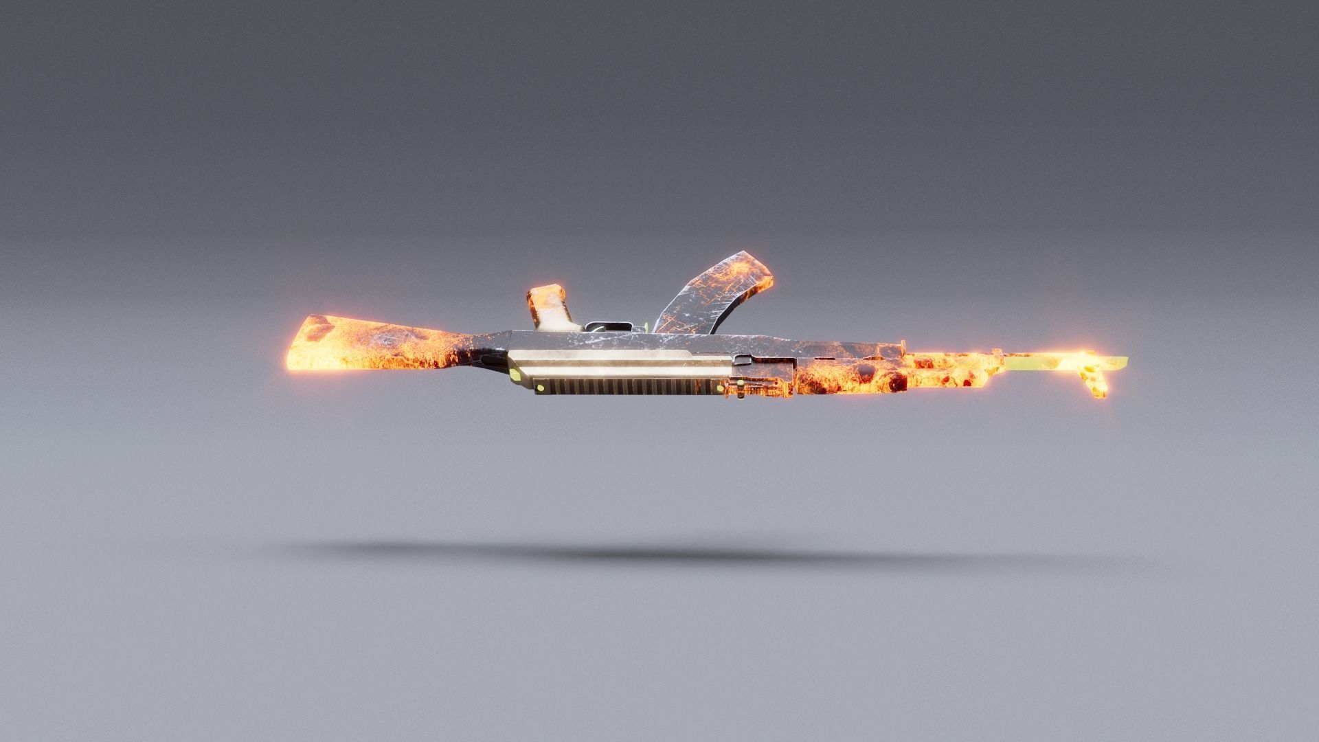 AK-47   Low-poly 3D model_10