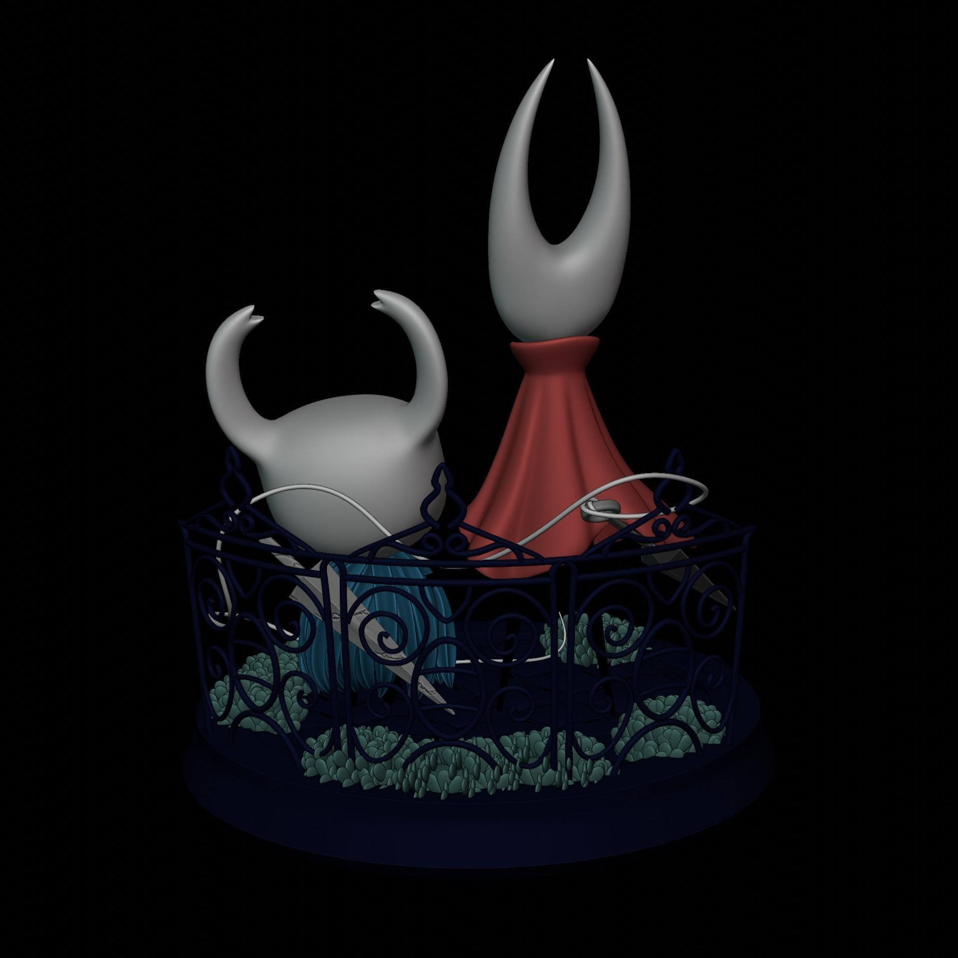 KNIGHT AND HORNET FROM HOLLOW KNIGHT Low-poly 3D model_5