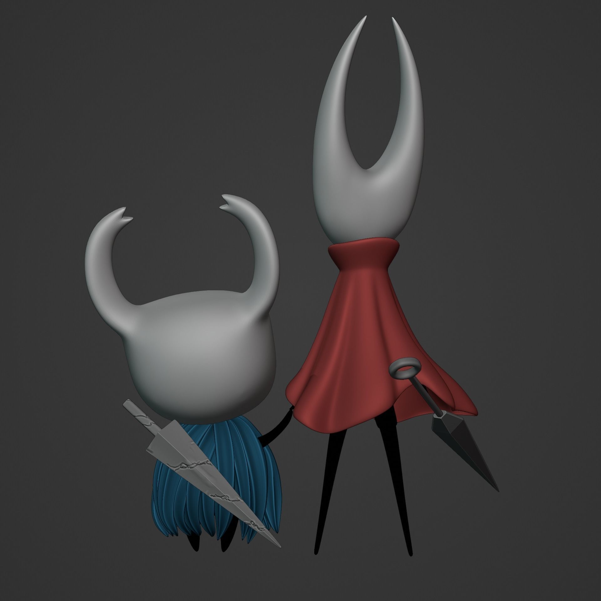 KNIGHT AND HORNET FROM HOLLOW KNIGHT Low-poly 3D model_22