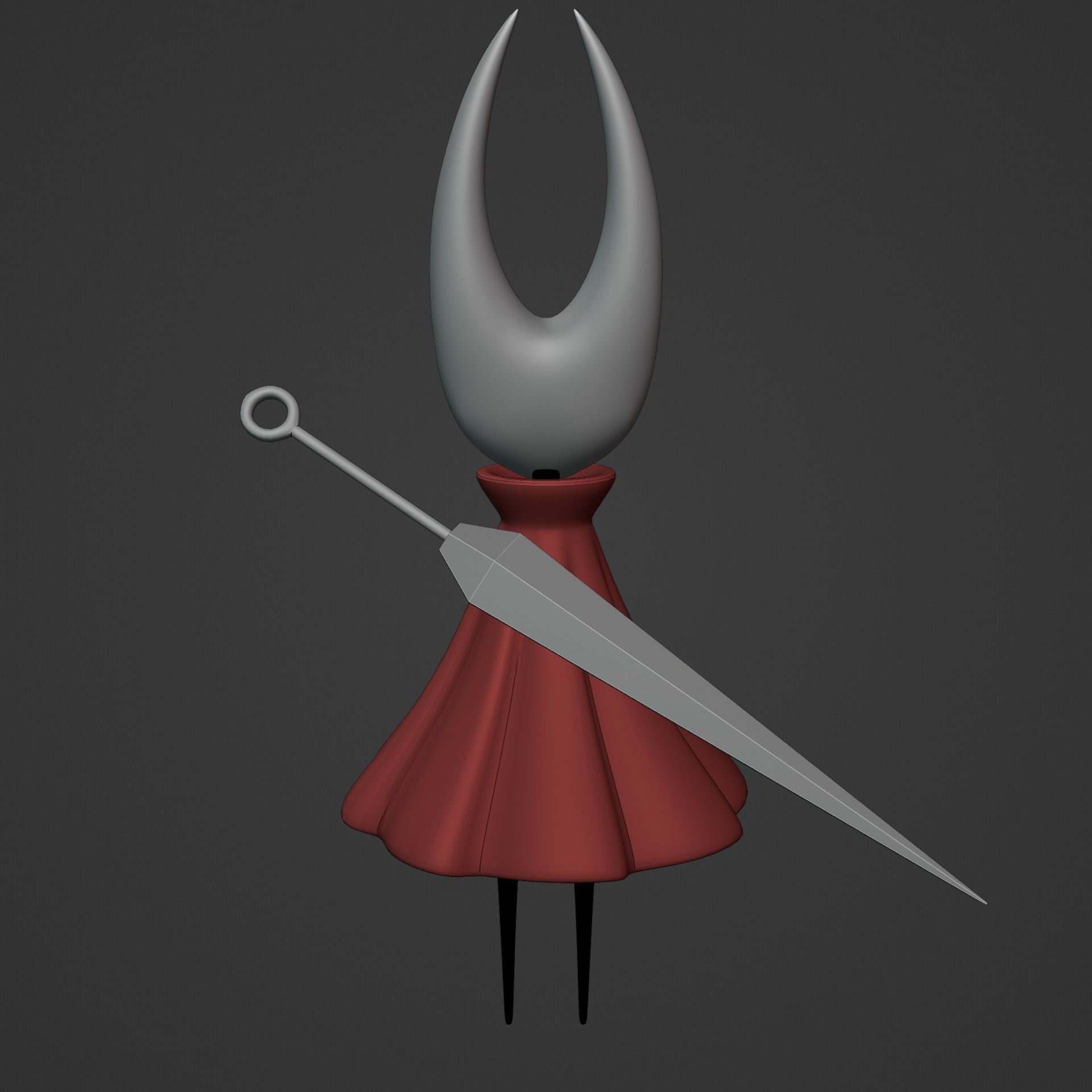 KNIGHT AND HORNET FROM HOLLOW KNIGHT Low-poly 3D model_47