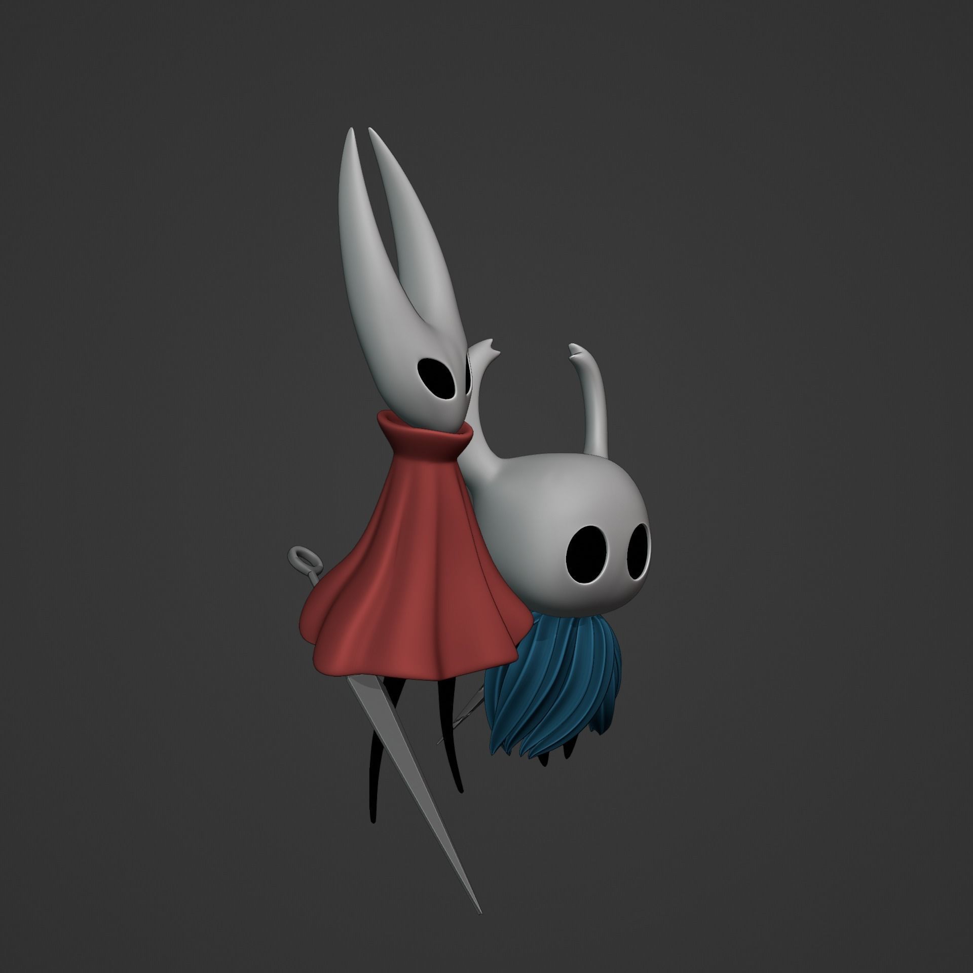 KNIGHT AND HORNET FROM HOLLOW KNIGHT Low-poly 3D model_16