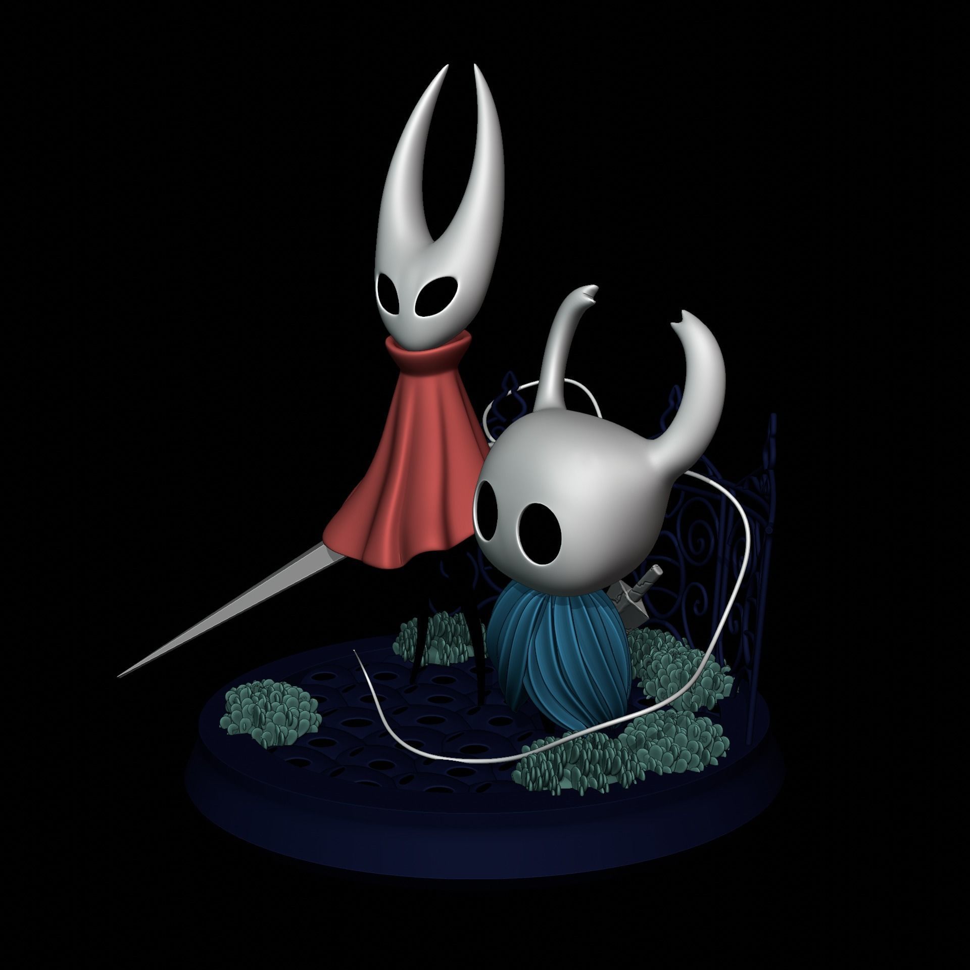 KNIGHT AND HORNET FROM HOLLOW KNIGHT Low-poly 3D model_2