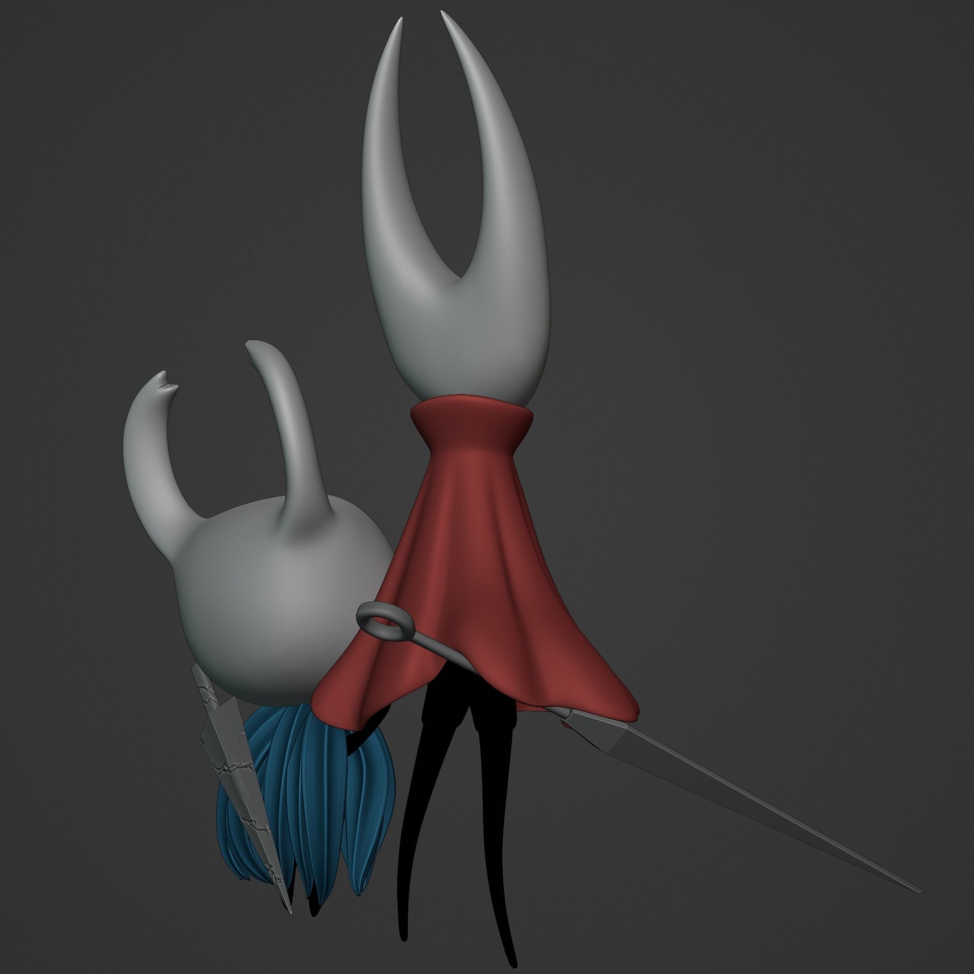 KNIGHT AND HORNET FROM HOLLOW KNIGHT Low-poly 3D model_19