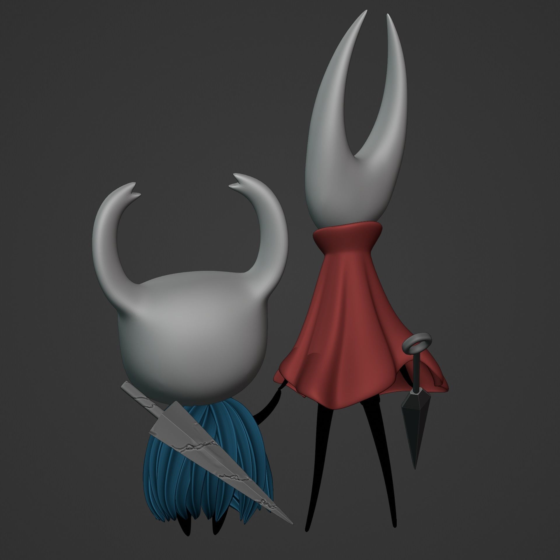 KNIGHT AND HORNET FROM HOLLOW KNIGHT Low-poly 3D model_18