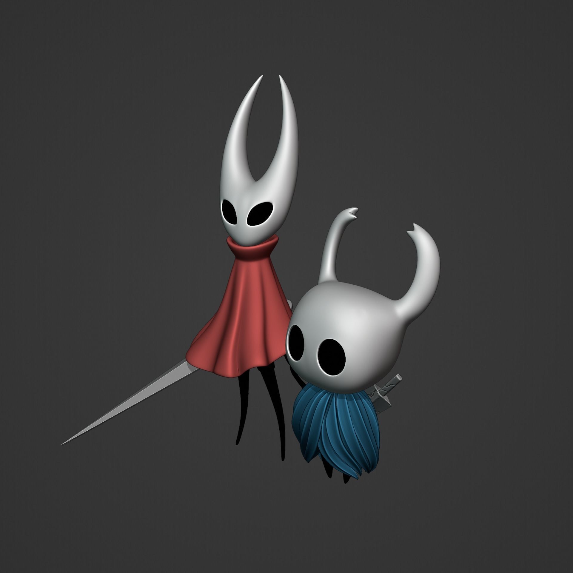 KNIGHT AND HORNET FROM HOLLOW KNIGHT Low-poly 3D model_10