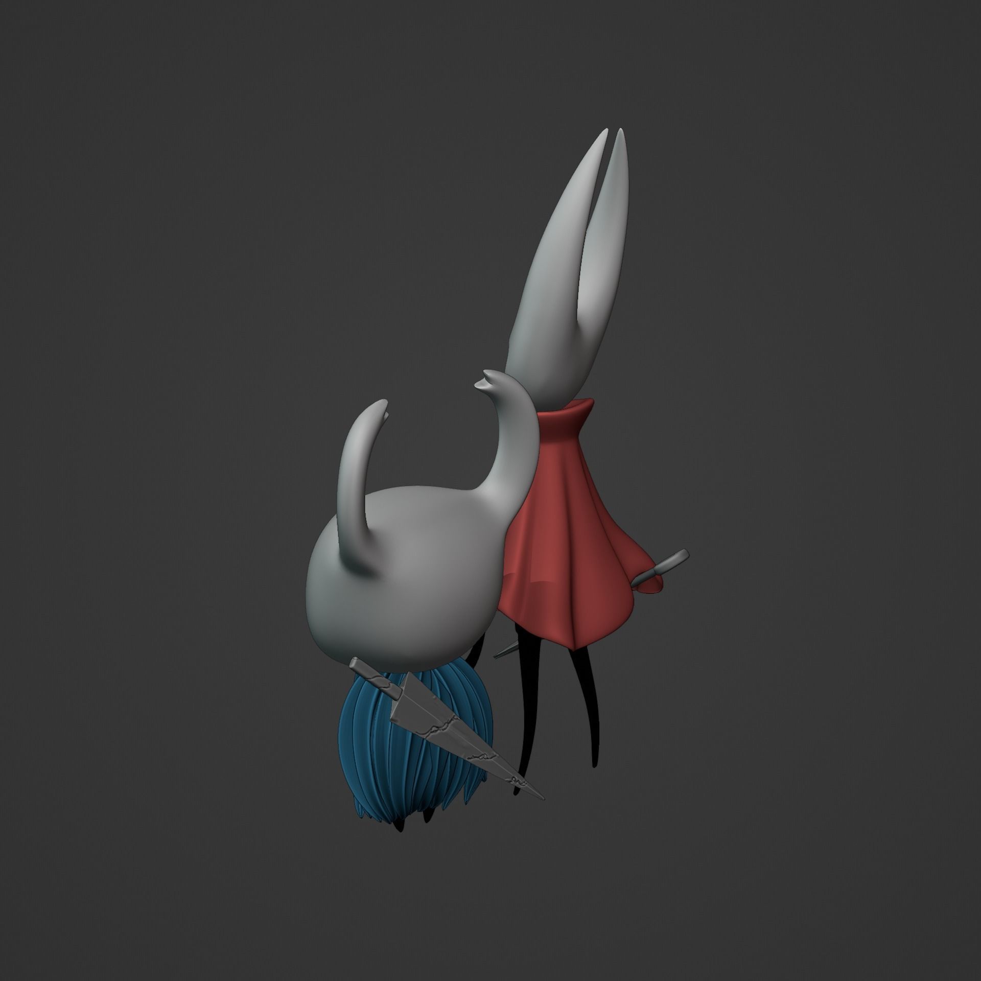 KNIGHT AND HORNET FROM HOLLOW KNIGHT Low-poly 3D model_12