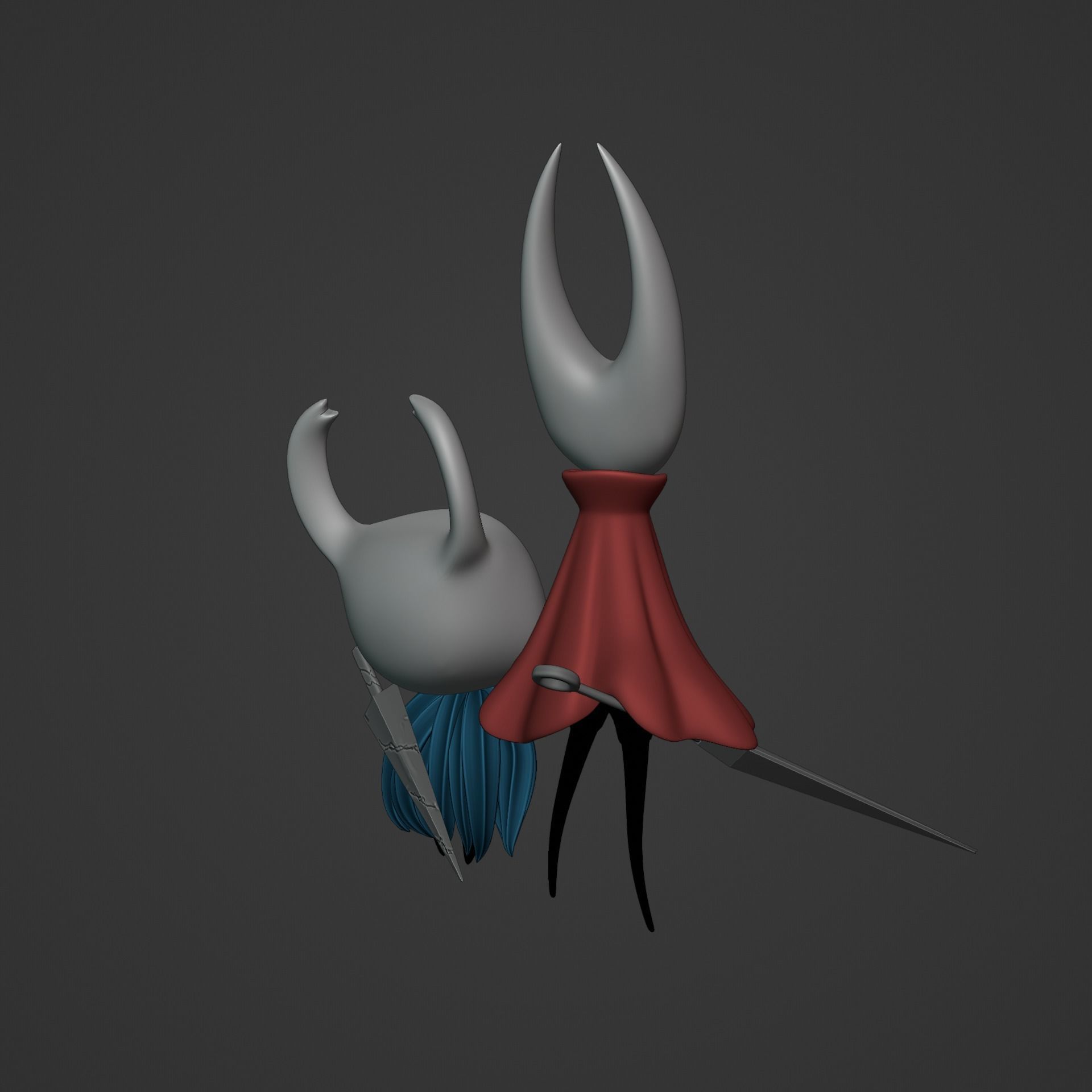 KNIGHT AND HORNET FROM HOLLOW KNIGHT Low-poly 3D model_14