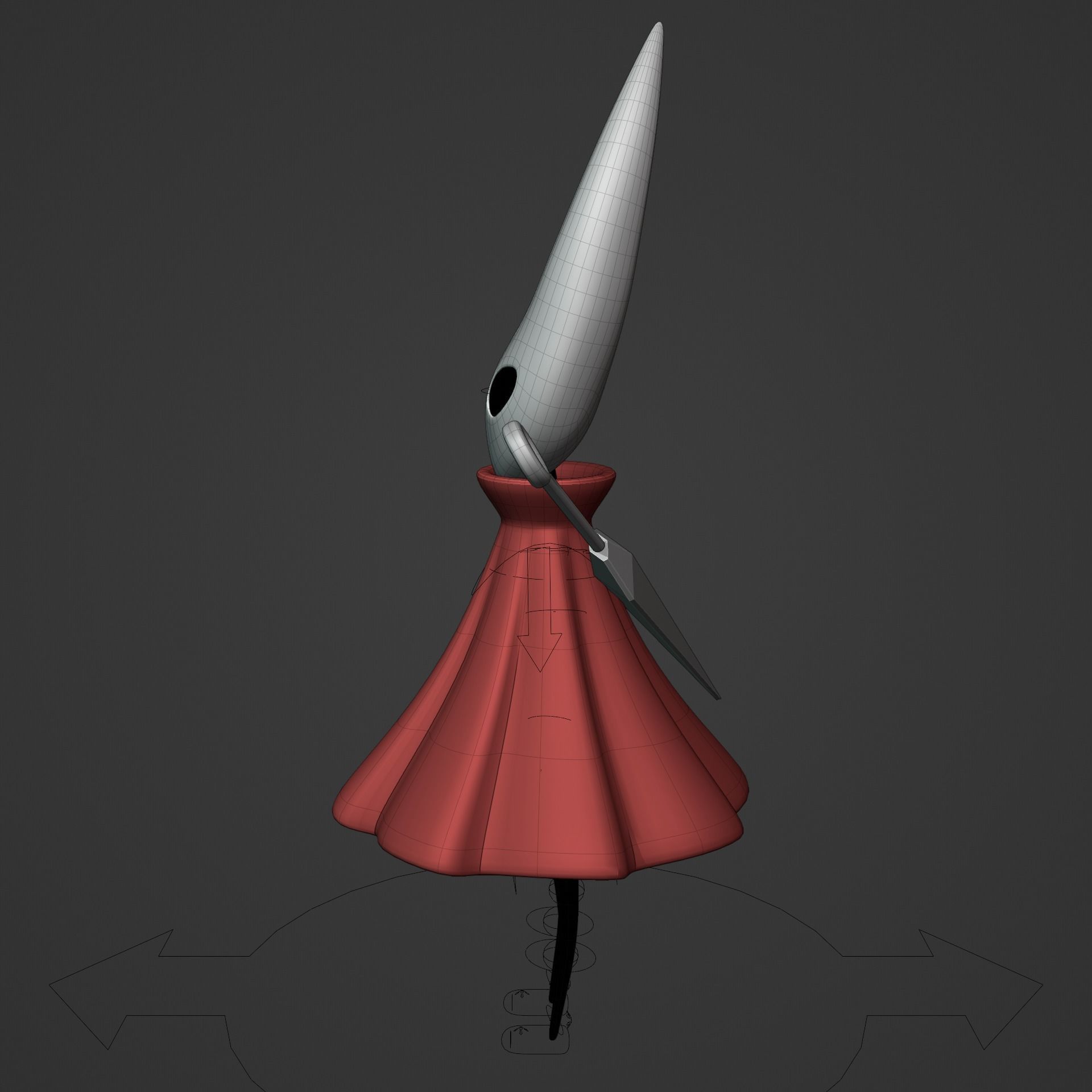 KNIGHT AND HORNET FROM HOLLOW KNIGHT Low-poly 3D model_53