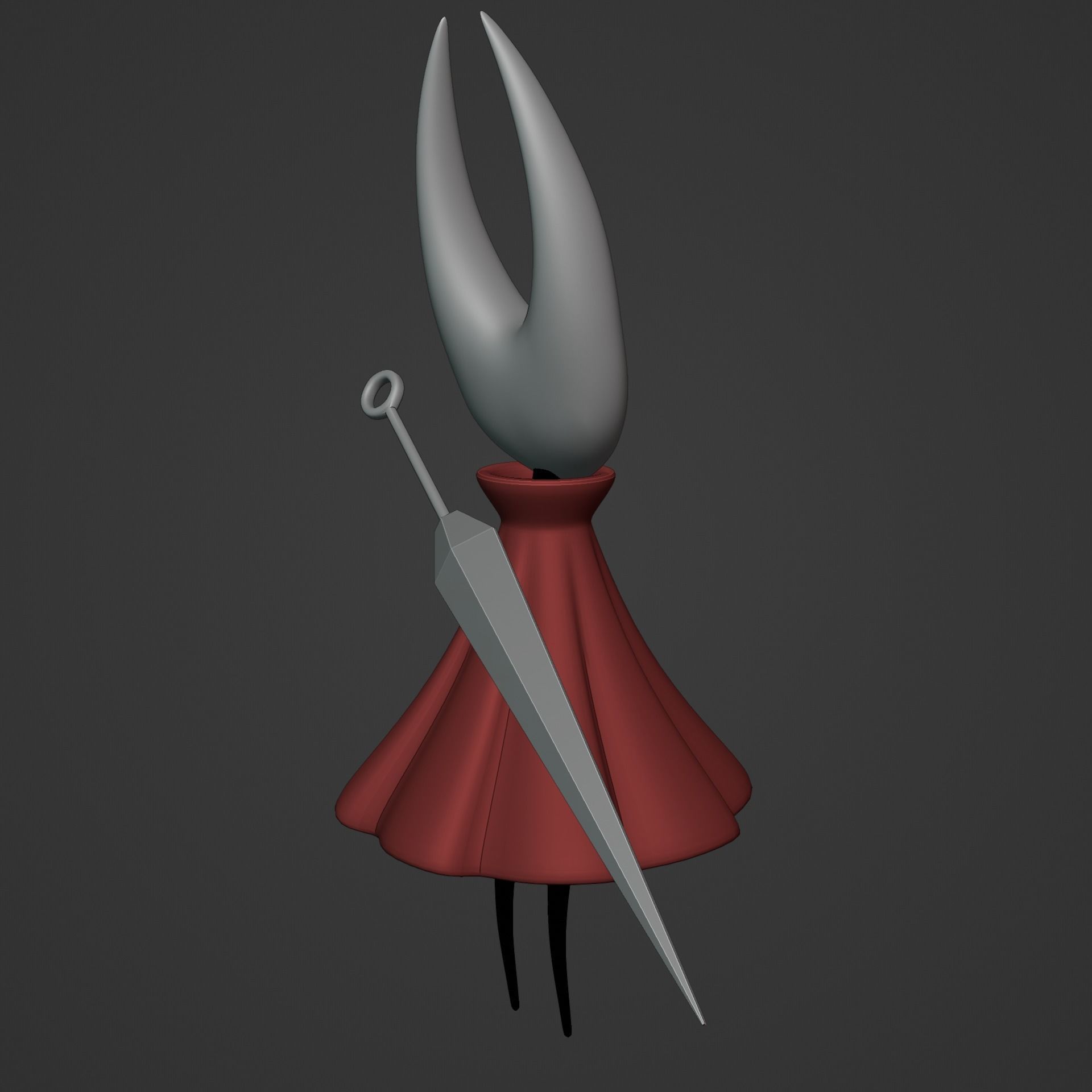 KNIGHT AND HORNET FROM HOLLOW KNIGHT Low-poly 3D model_48