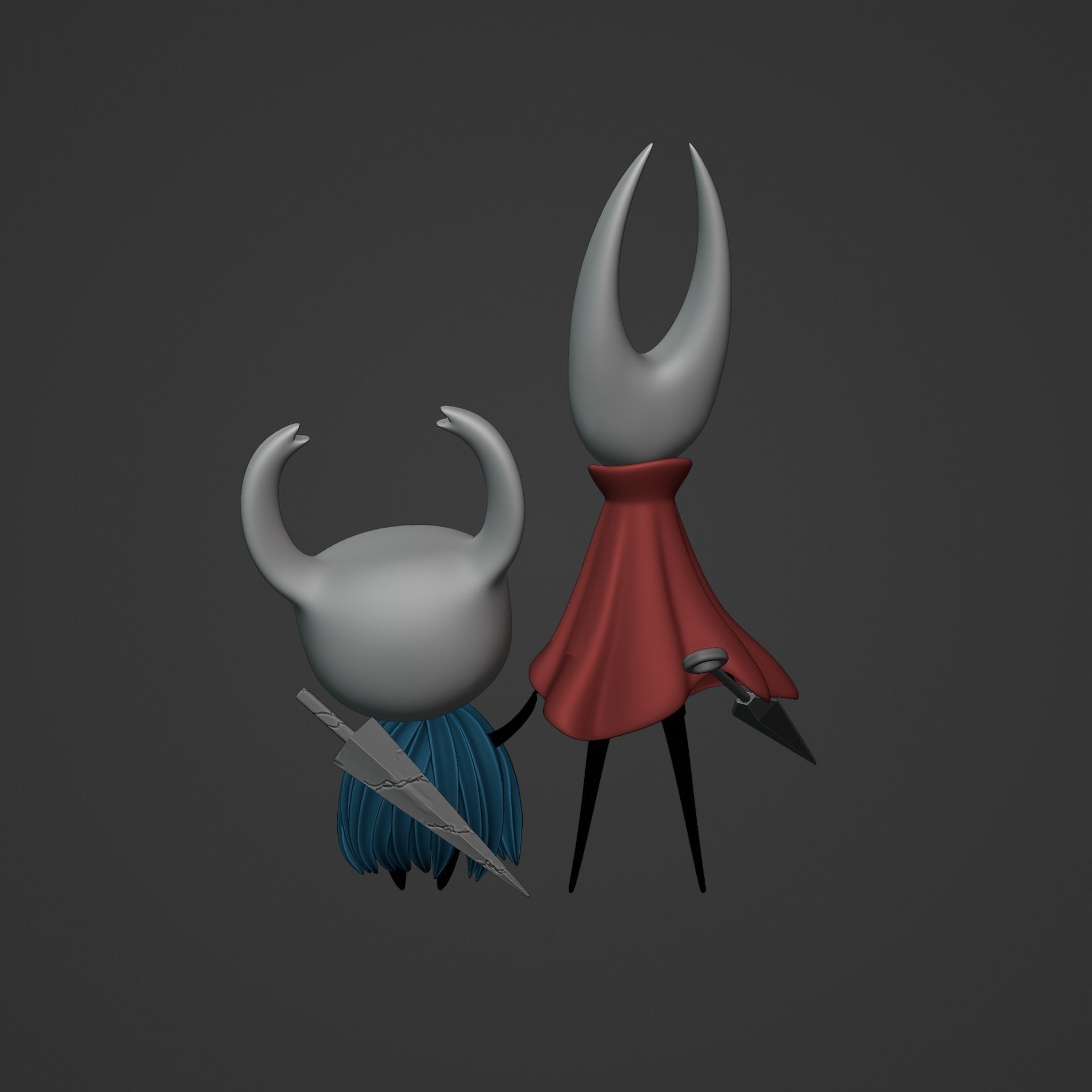 KNIGHT AND HORNET FROM HOLLOW KNIGHT Low-poly 3D model_13