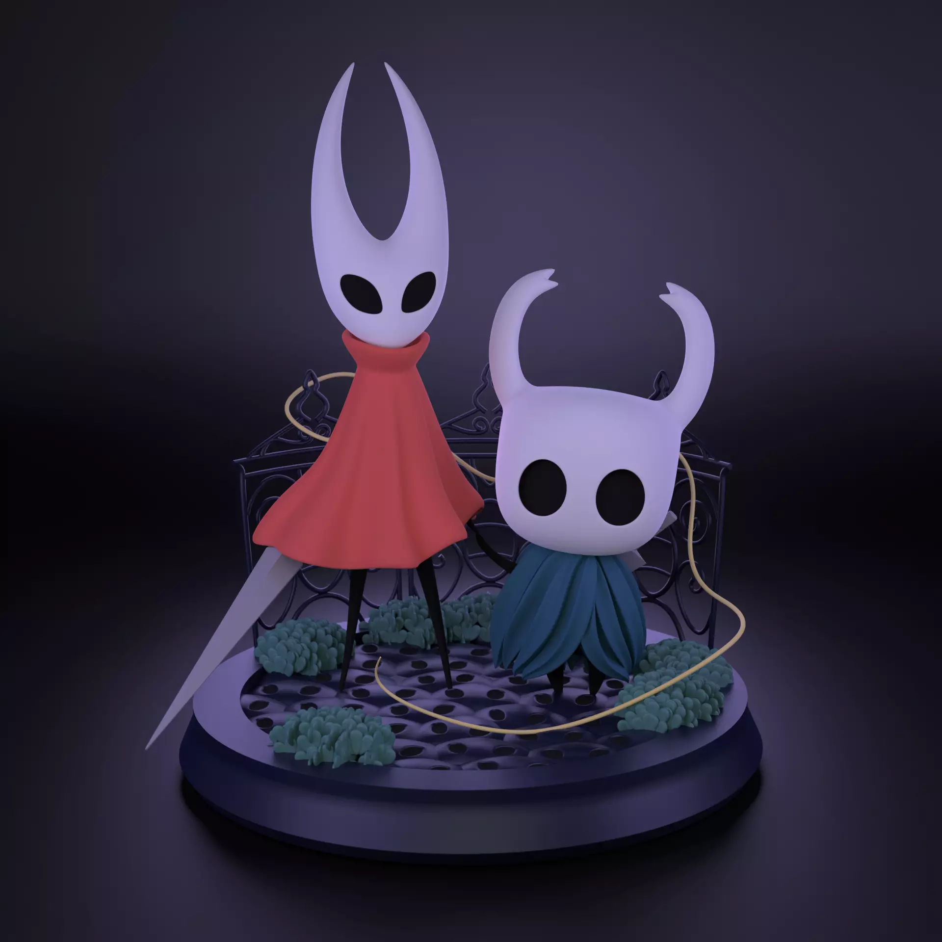 KNIGHT AND HORNET FROM HOLLOW KNIGHT Low-poly 3D model_0