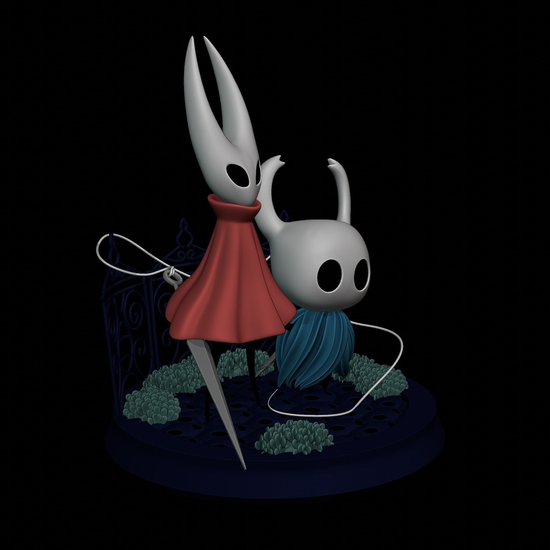 KNIGHT AND HORNET FROM HOLLOW KNIGHT Low-poly 3D model_8