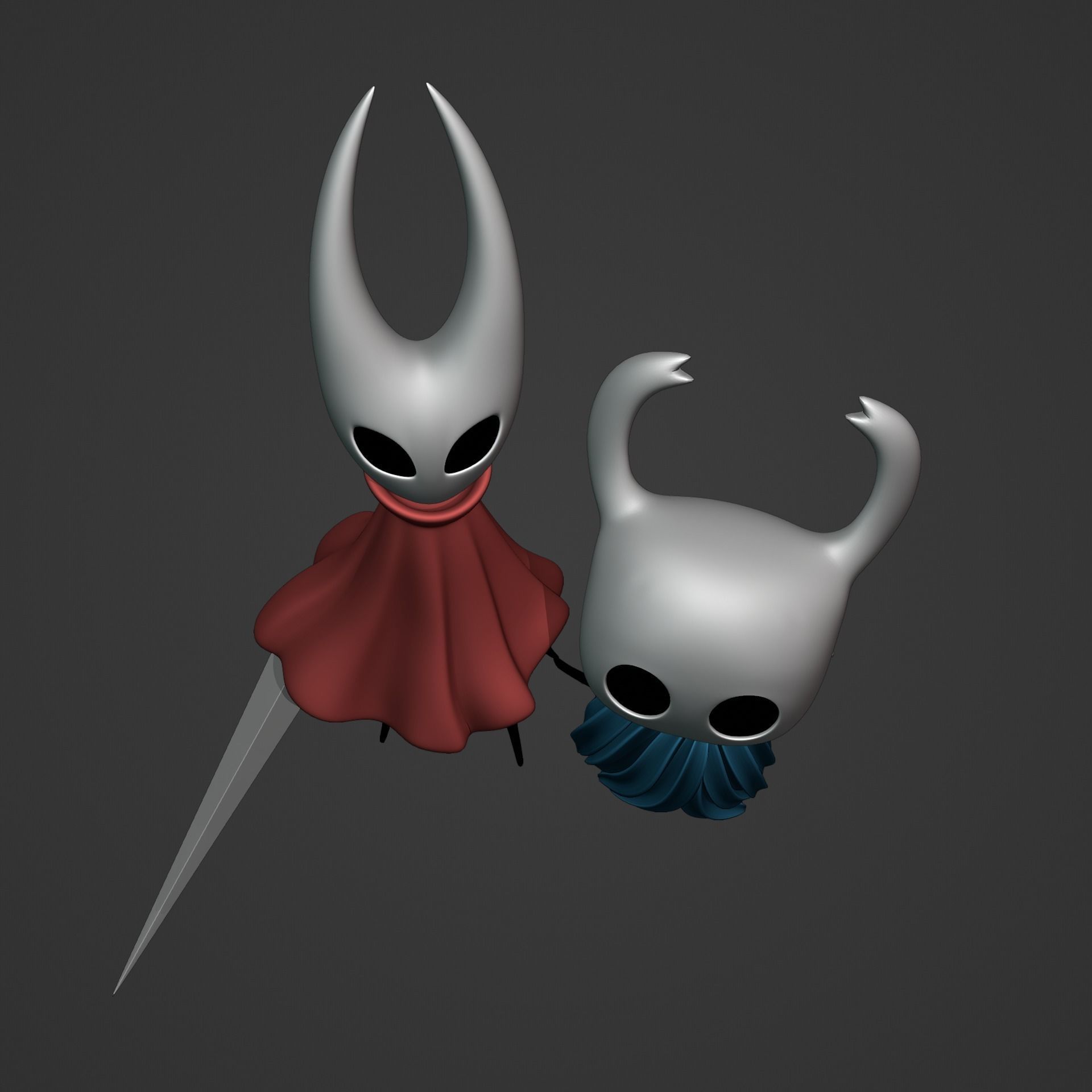 KNIGHT AND HORNET FROM HOLLOW KNIGHT Low-poly 3D model_20