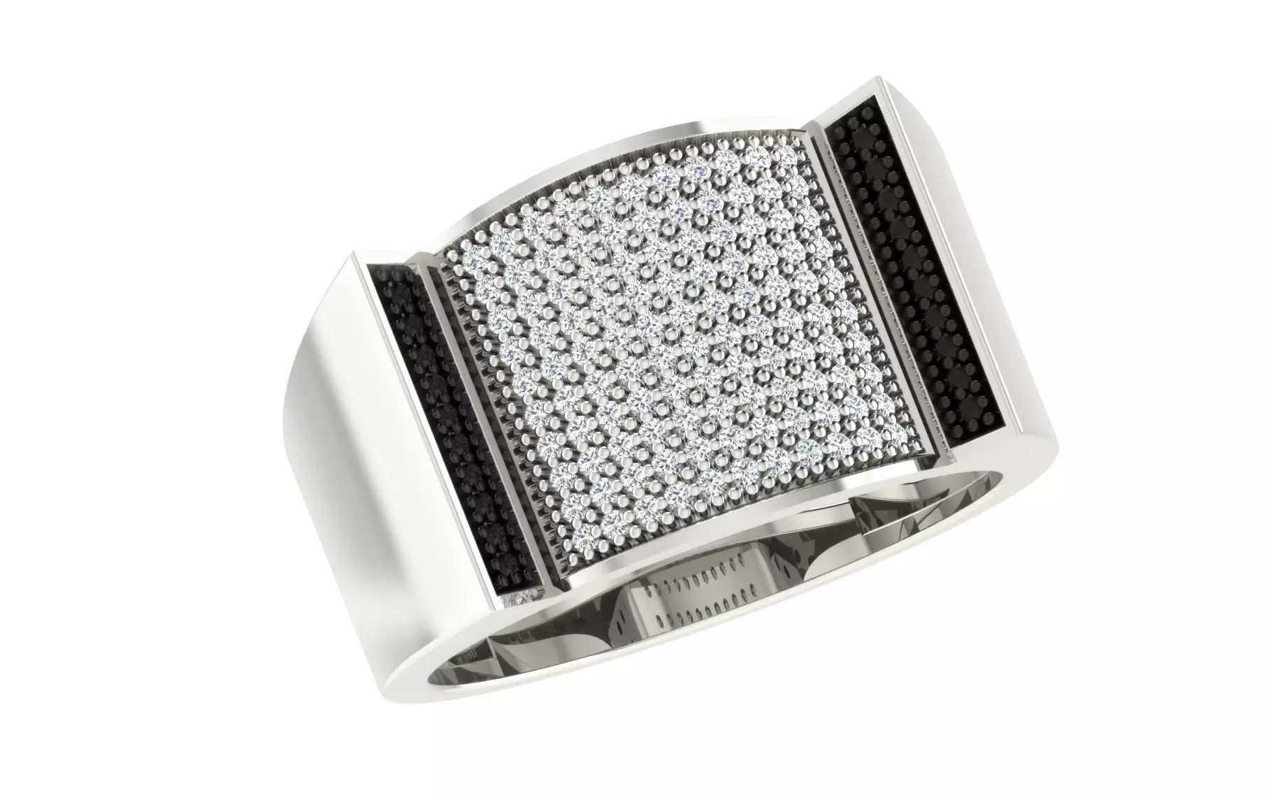 Diamond Ring Hip Hop Simple for Man 3D print model_0