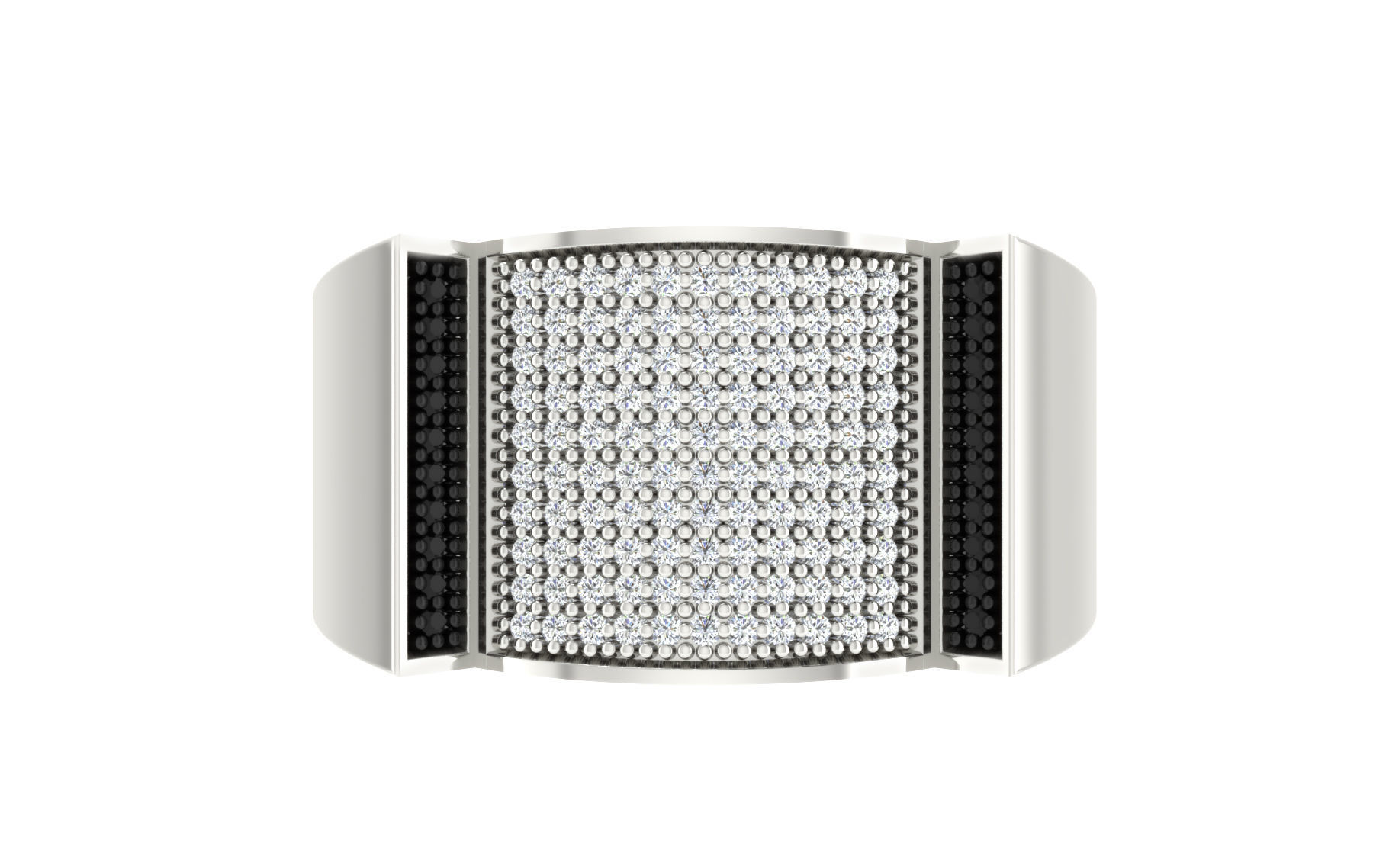 Diamond Ring Hip Hop Simple for Man 3D print model_3