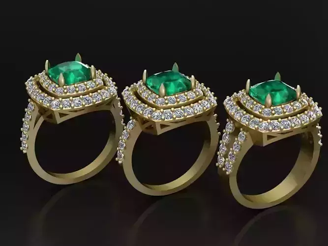 3 CUSHION Rings 3D print model