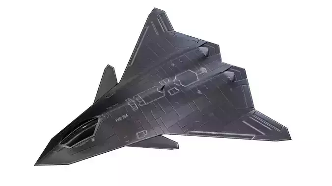 FA-XX Concept US Stealth Fighter Low-poly 3D model