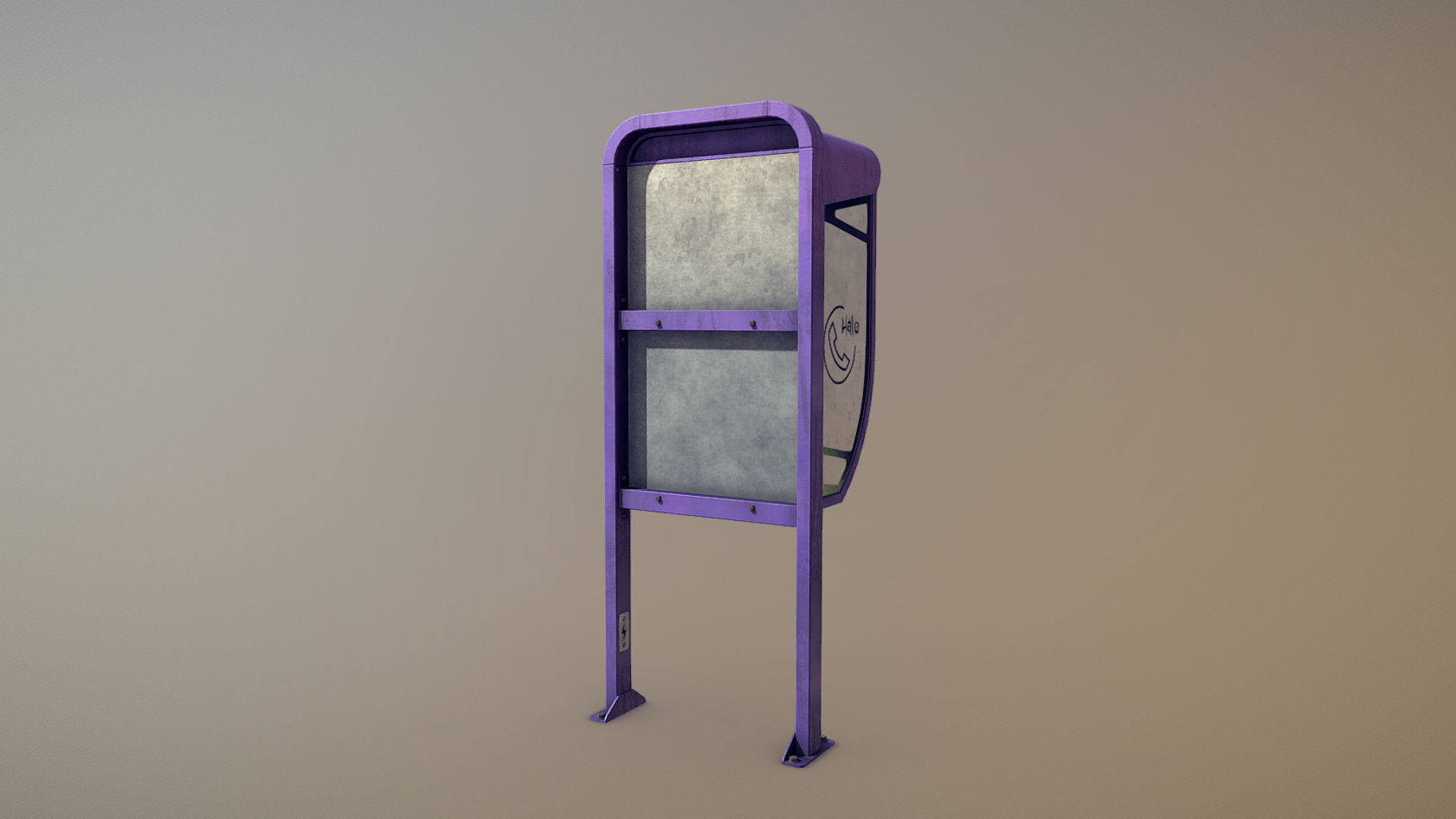 NoviSad PhoneBooth Collection Low-poly 3D model_13