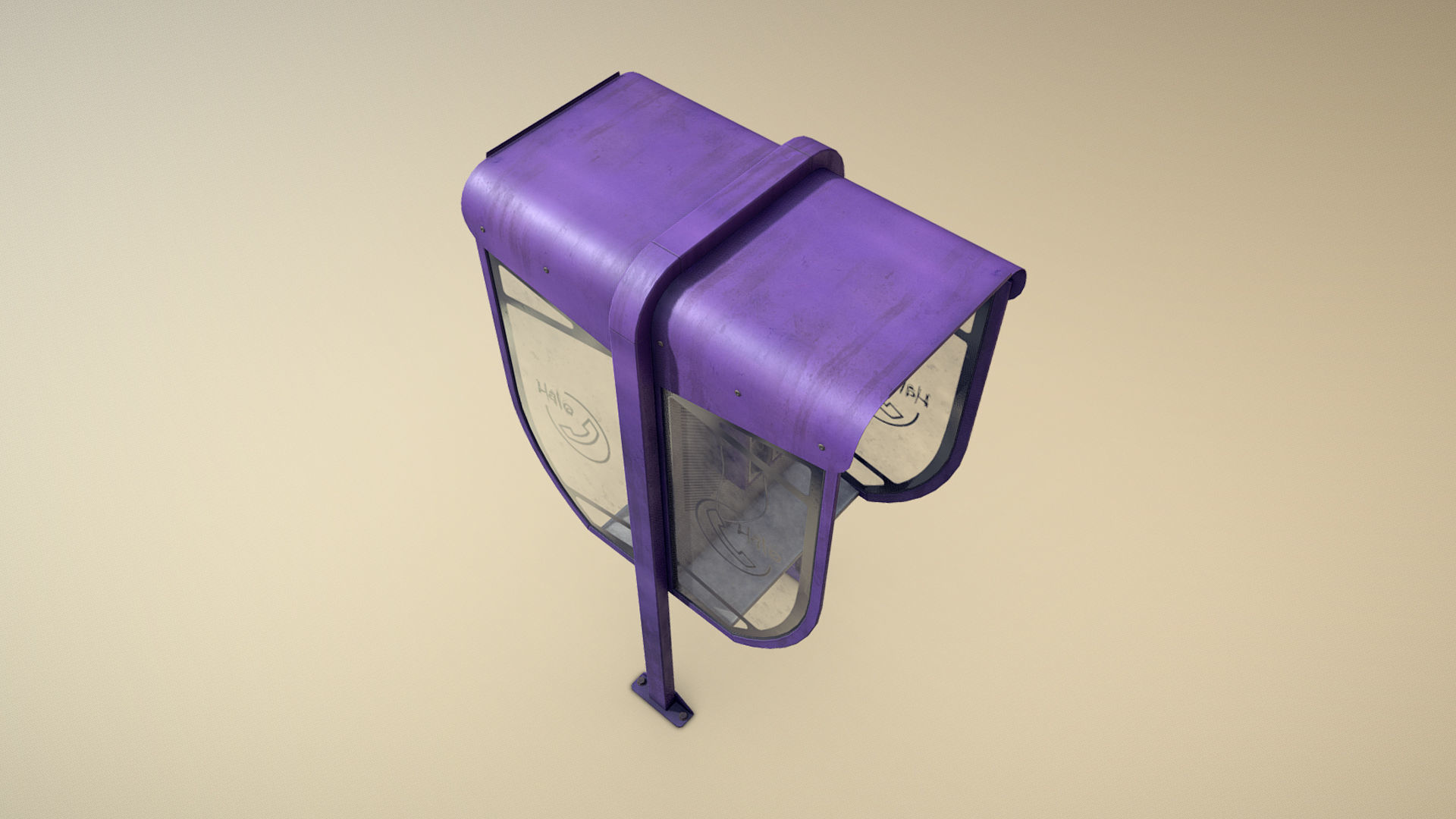 NoviSad PhoneBooth Collection Low-poly 3D model_19