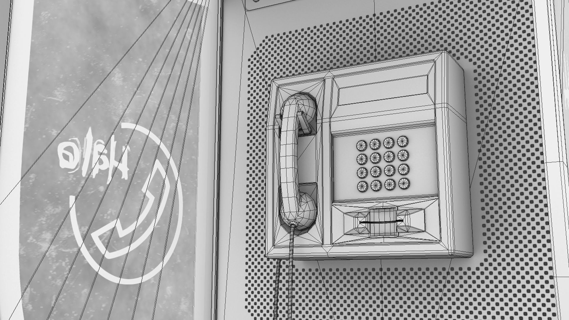NoviSad PhoneBooth Collection Low-poly 3D model_28