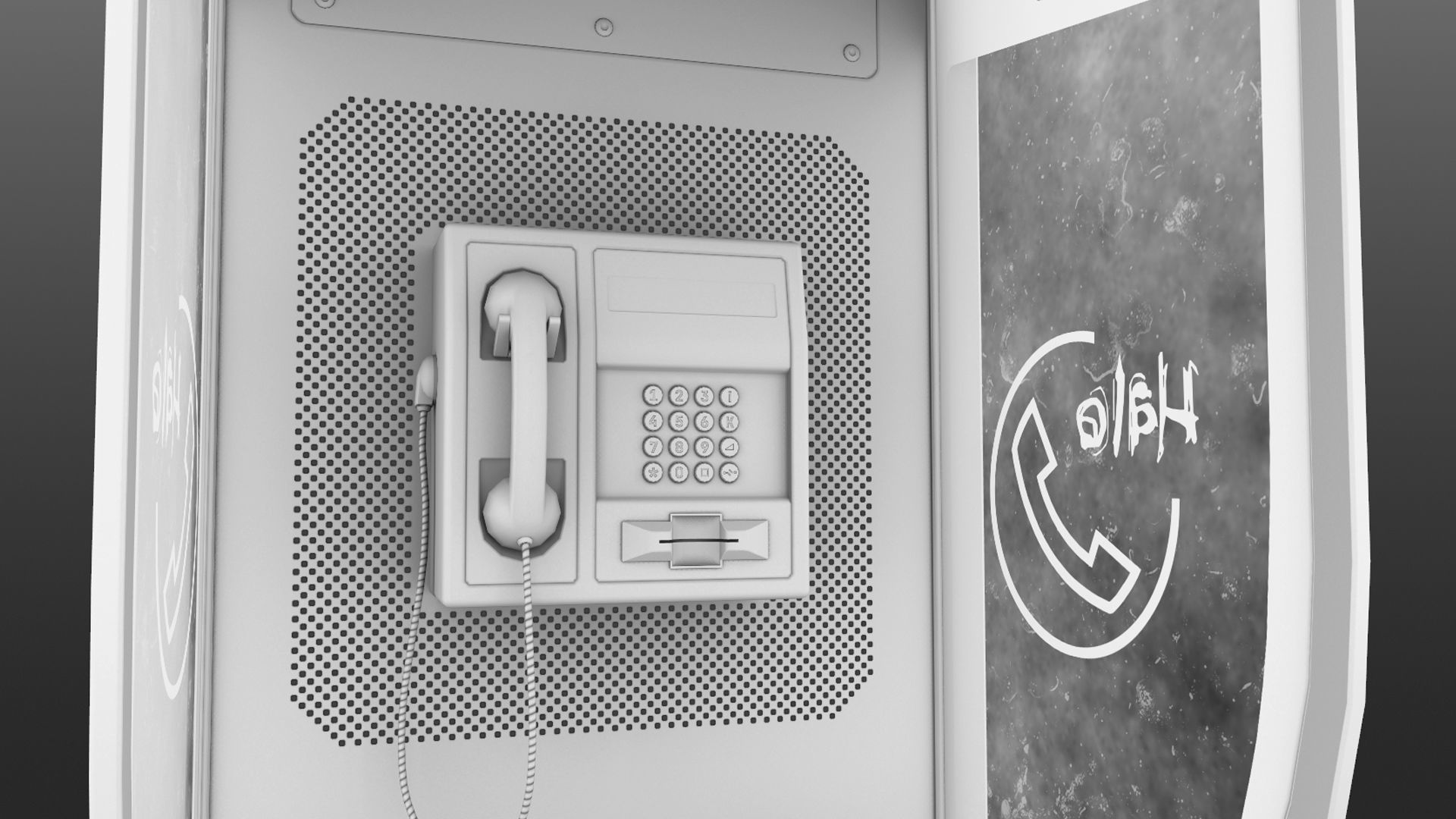 NoviSad PhoneBooth Collection Low-poly 3D model_25