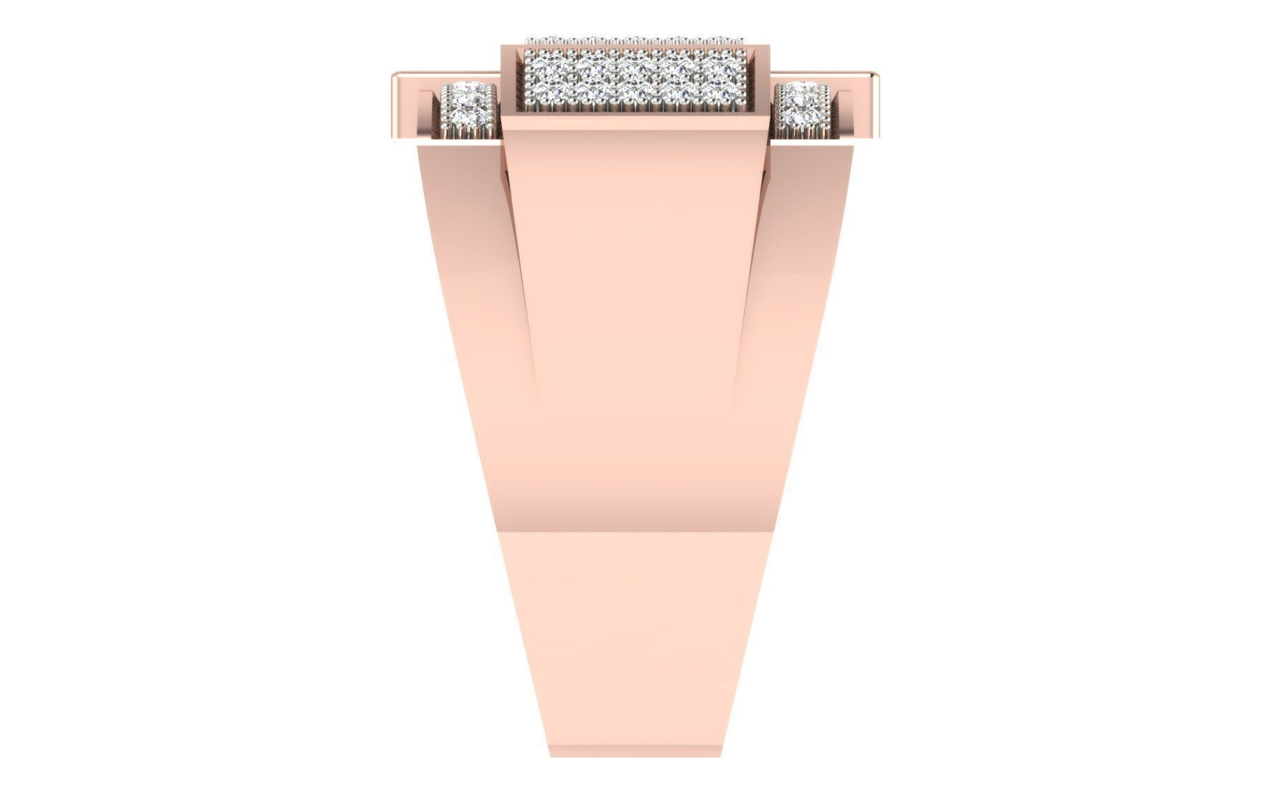 Diamond Ring Hip Hop Simple for Man 3D print model_2