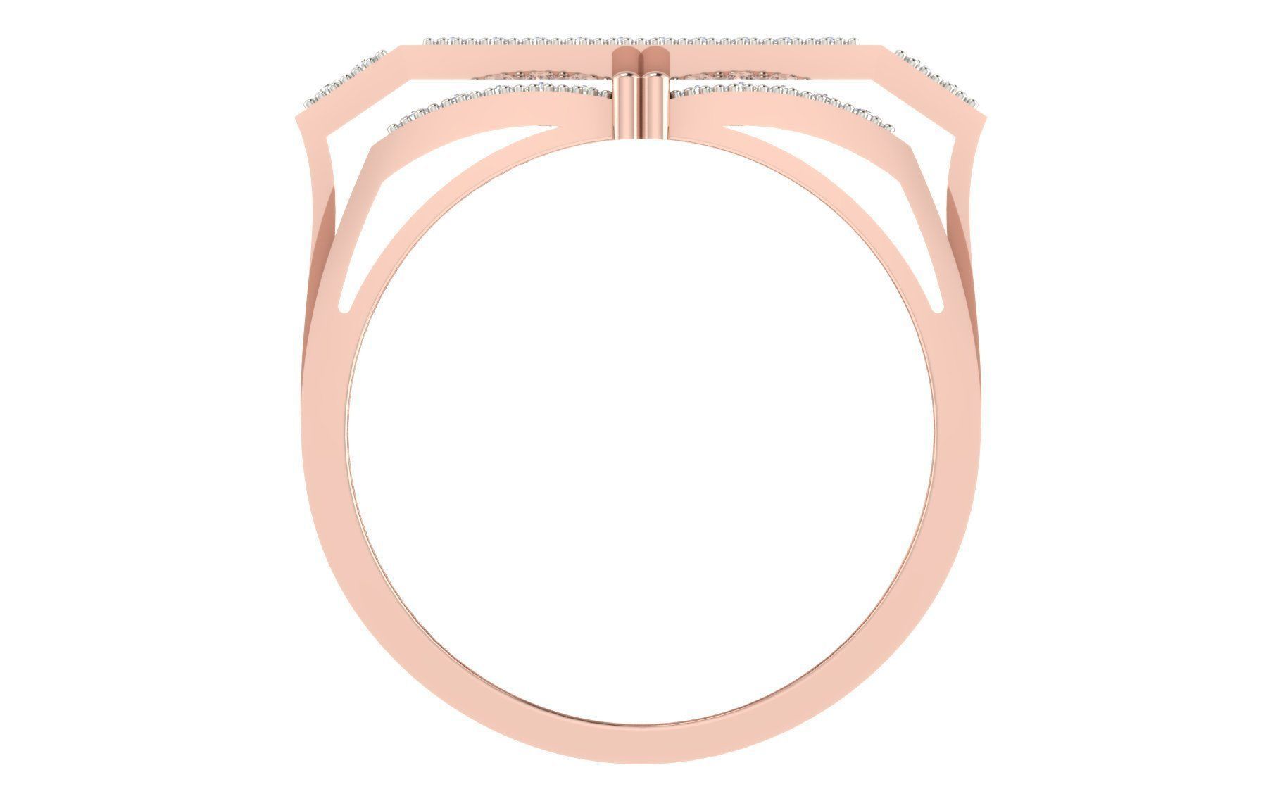 Diamond Ring Hip Hop Simple for Man 3D print model_1