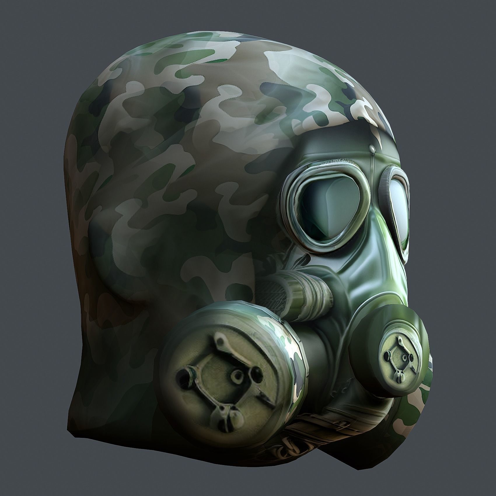 Helmet 3d model military combat Military Low-poly Low-poly 3D model_6